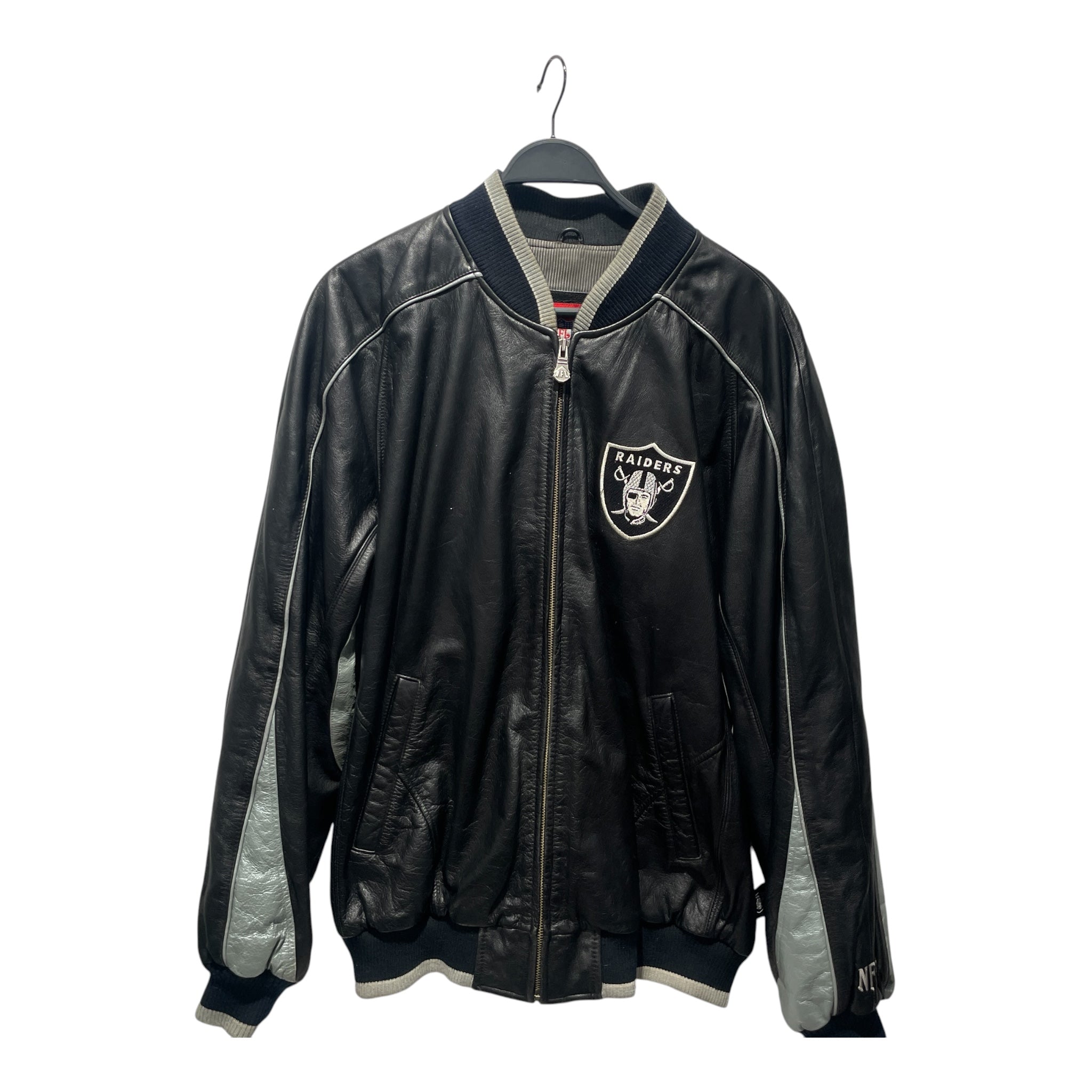 NFL/Leather Jkt/XL/Leather/BLK/RAIDERS view 1