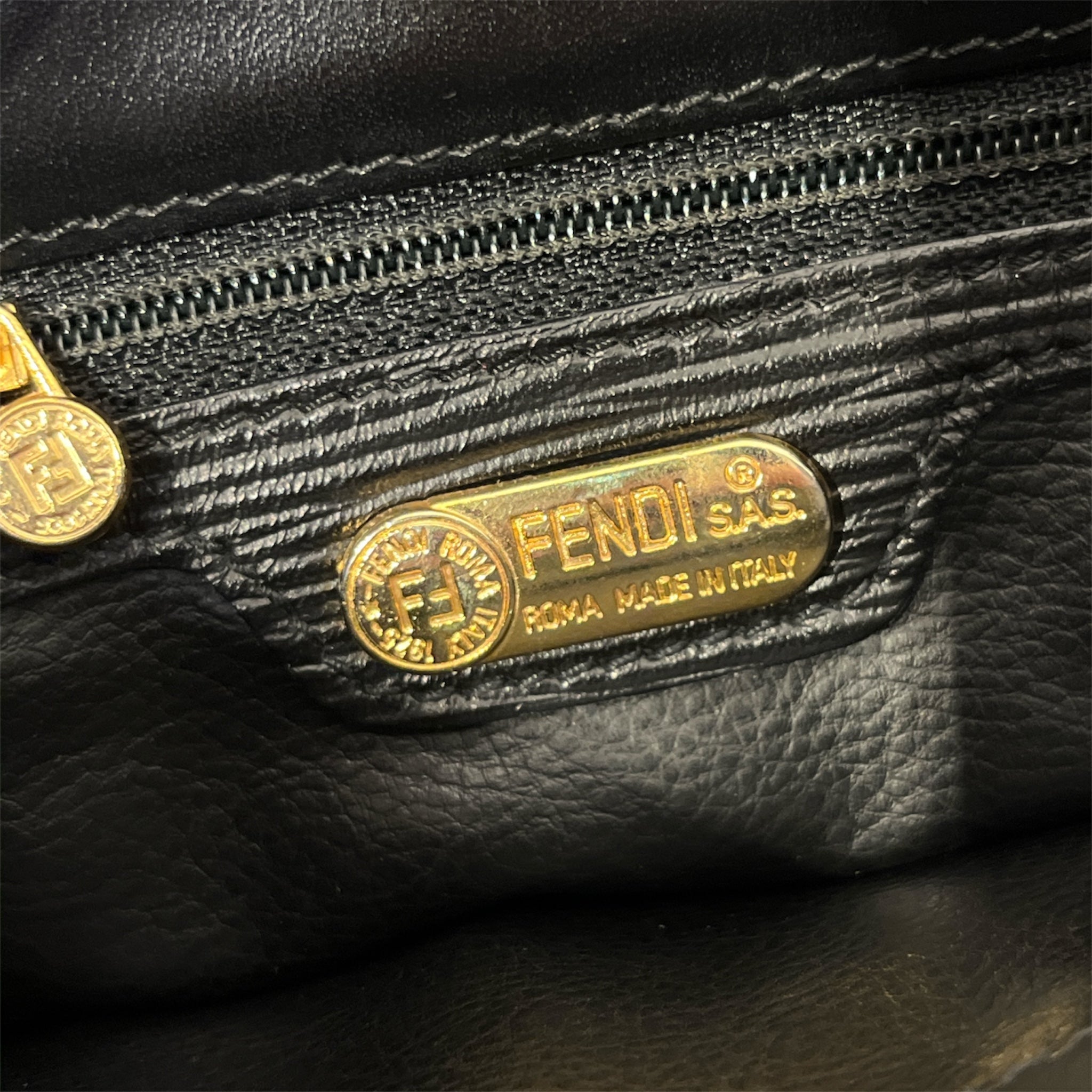 FENDI/Cross Body Bag/Leather/BLK/VINTAGE MINI BAG view 5