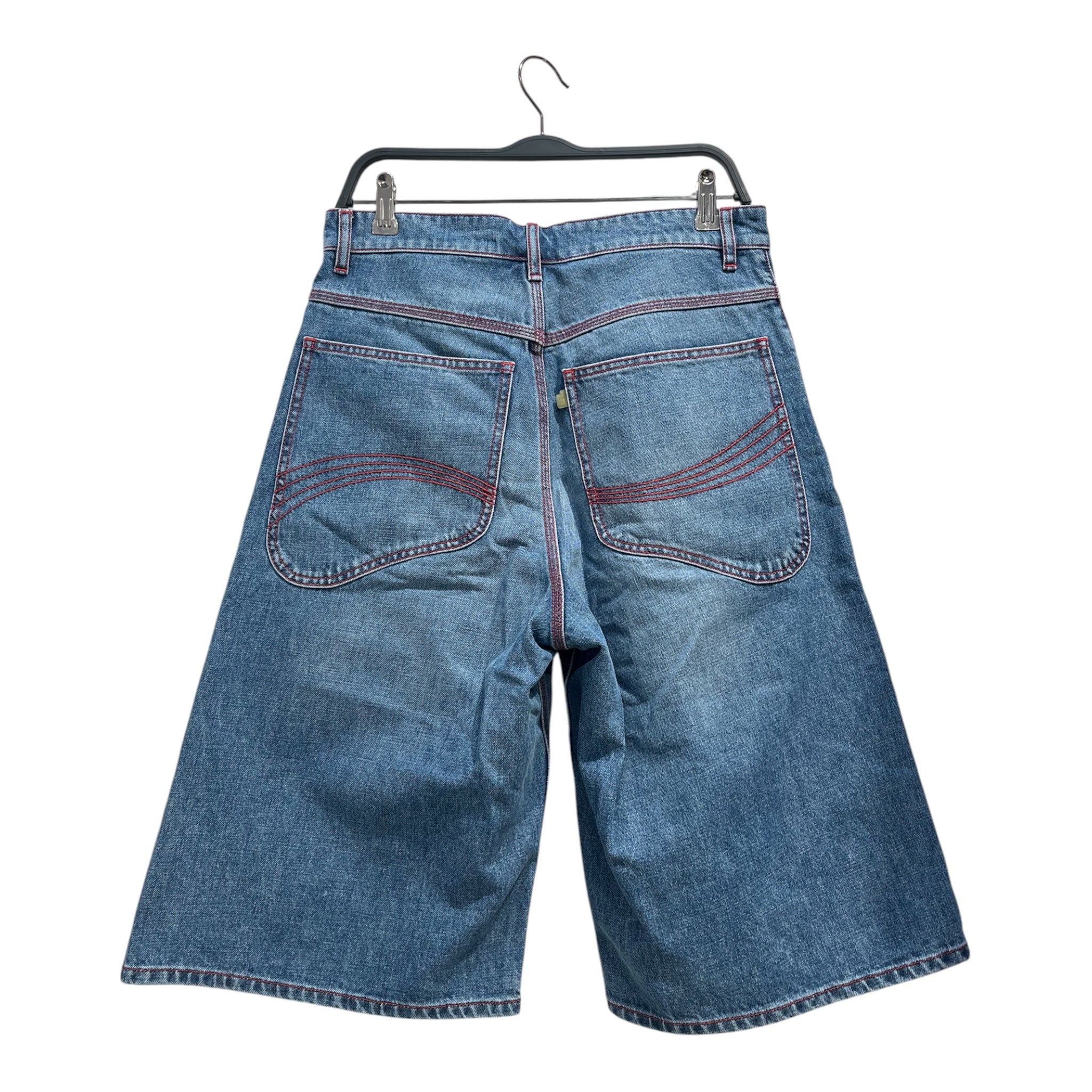 ERL/Shorts/S/Cotton/BLU/RED STITCHING view 2
