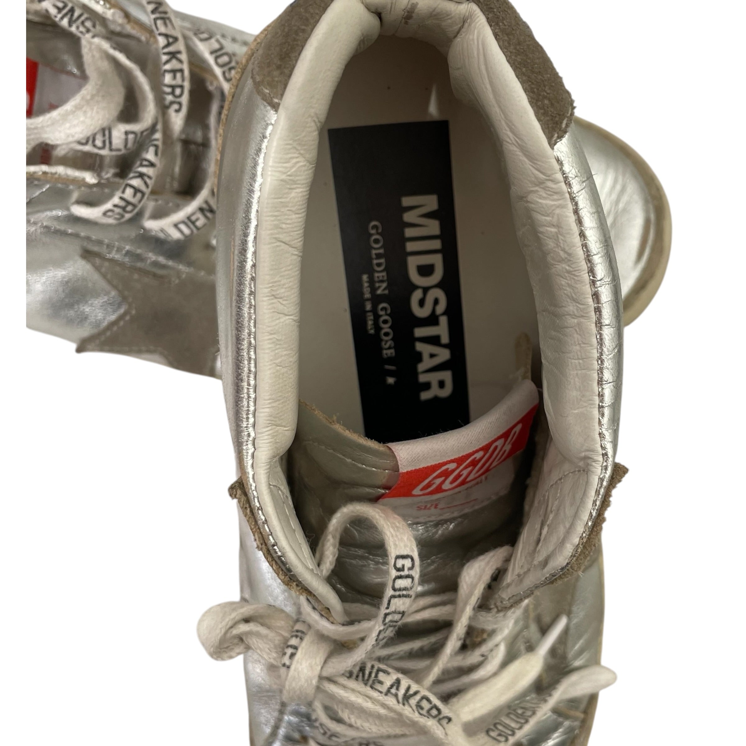 GOLDEN GOOSE/Hi-Sneakers/EU 39/Graphic/SLV/GG Midstar view 3