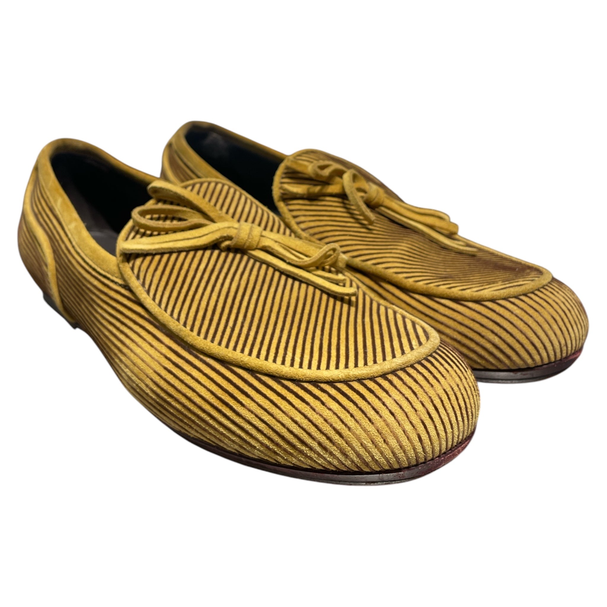 BOTTEGA VENETA/Loafers/EU 40/Stripe/GLD/YELLOW STRIPE LOAFERS view 1