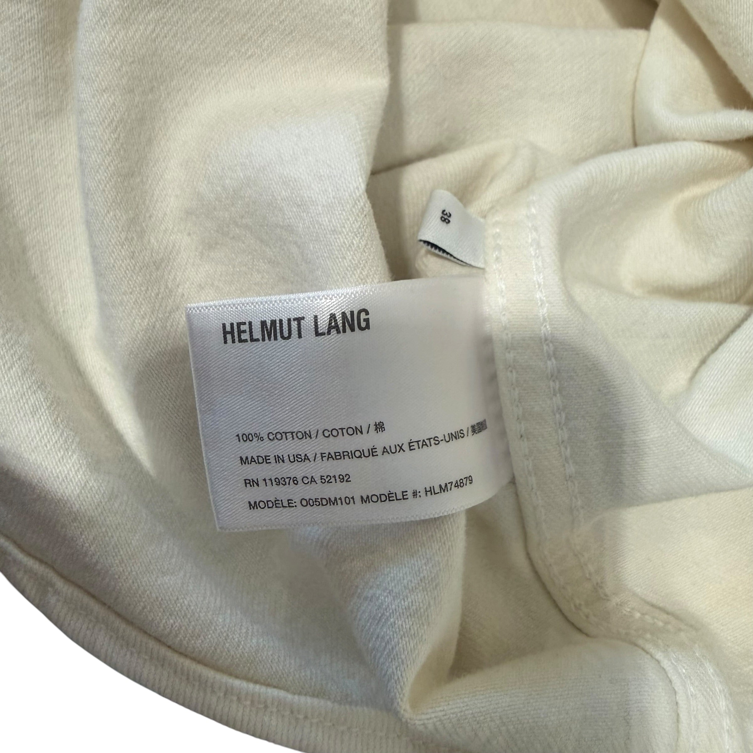 Helmut Lang/LS Shirt/38/Cotton/WHT/Painted Ecru Shirt view 4