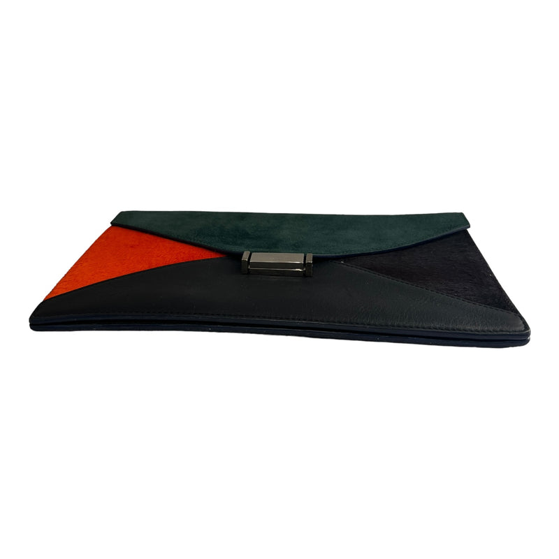 CELINE/Clutch Bag/Leather/MLT/suede pony hair