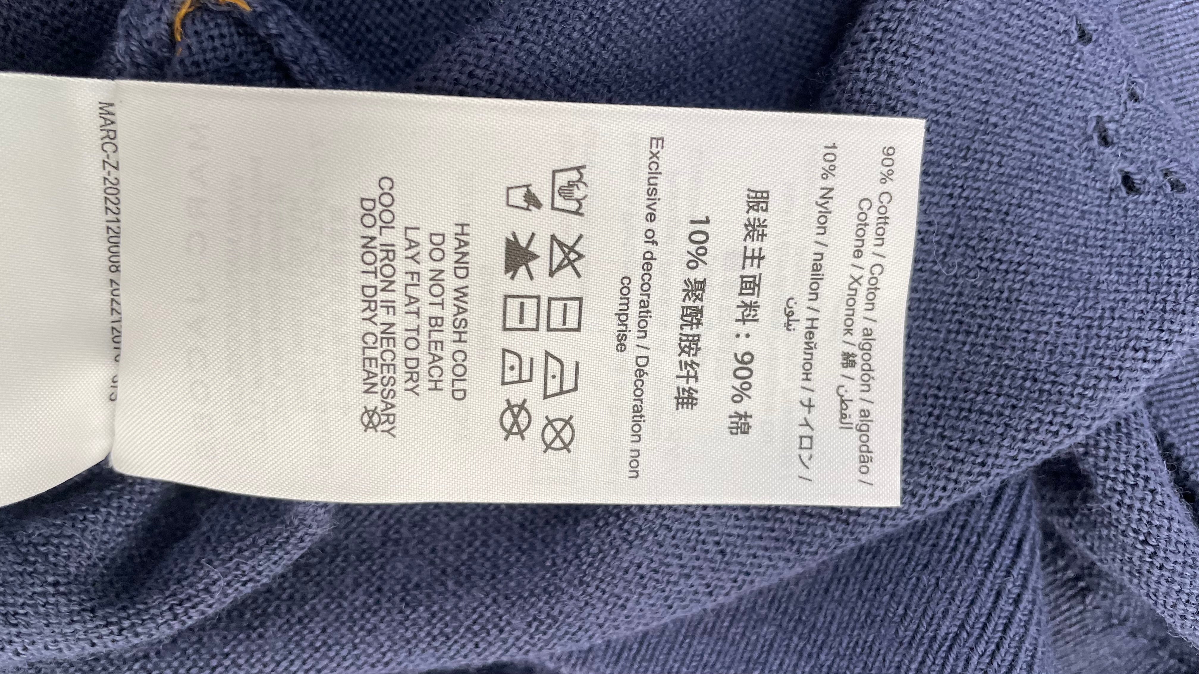 Heaven By Marc Jacobs/DEFTONES/Sweater/L/Cotton/NVY/HORSE STITCH view 4