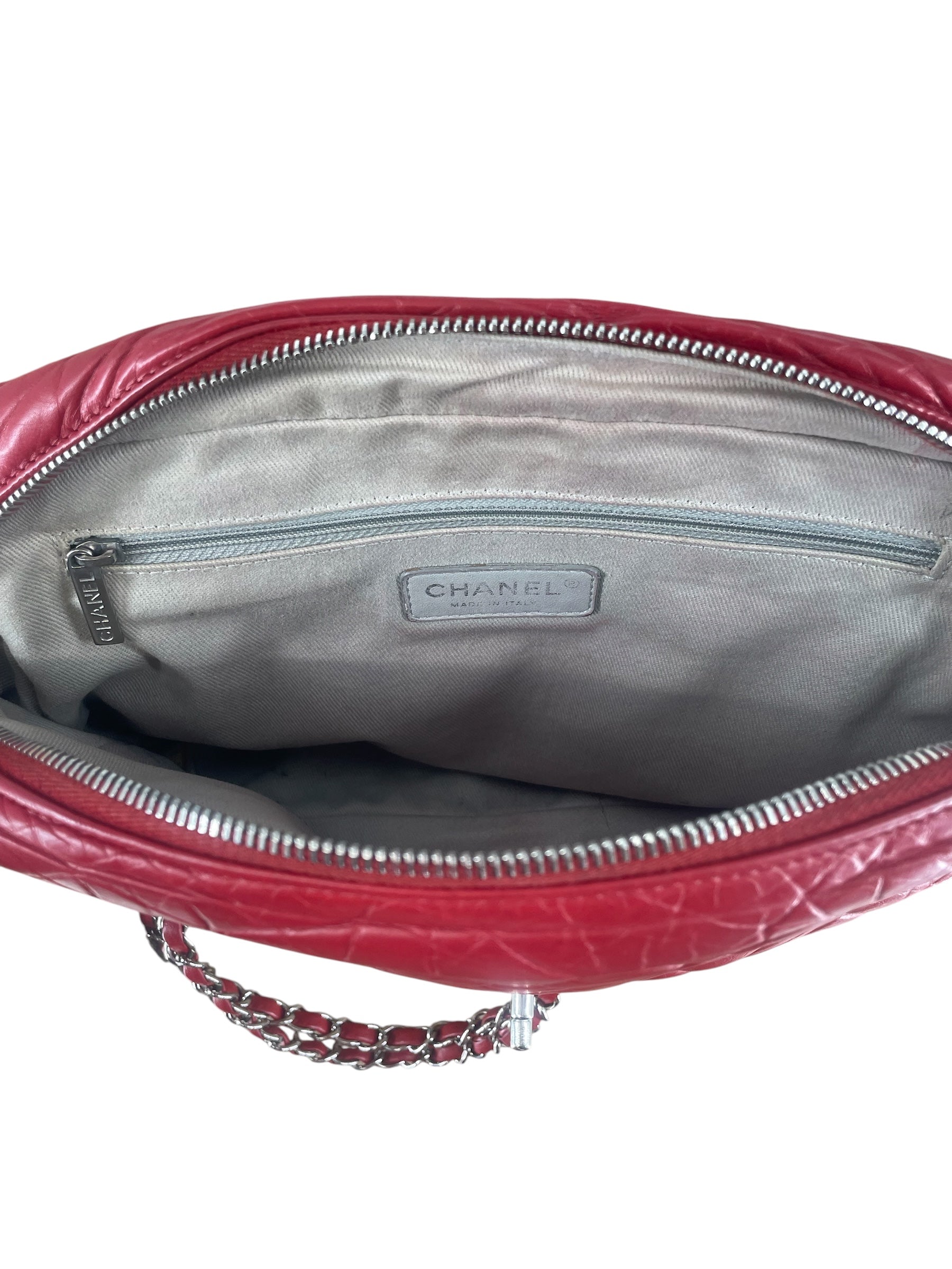 CHANEL/Cross Body Bag/Leather/RED/IN THE MIX LEATHER FLAP MSGR view 4
