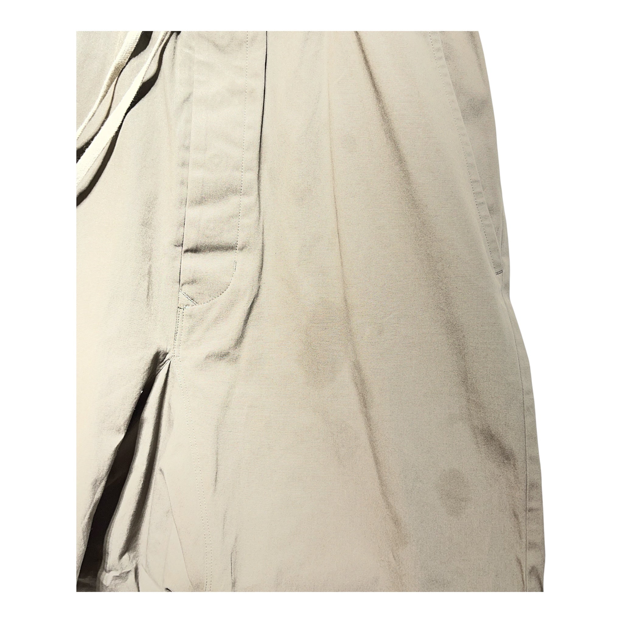 Rick Owens/Cropped Pants/34/Cotton/GRY/temple drawstring view 6