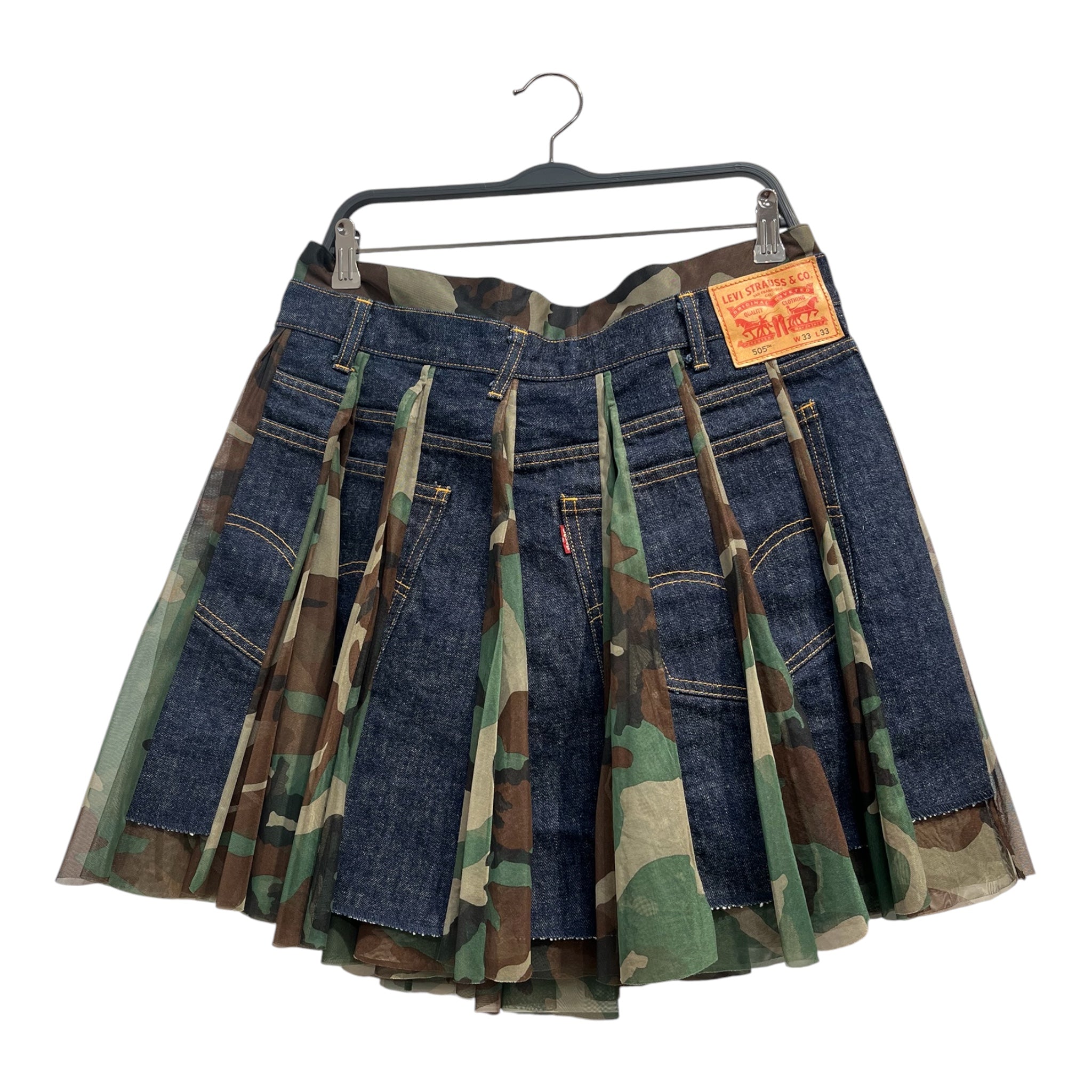JUNYA WATANABE COMME des GARCONS/Levi's/Skirt/M/Camouflage/Cotton/MLT/DENIM SHEER CAM PLEATED 2021 view 2