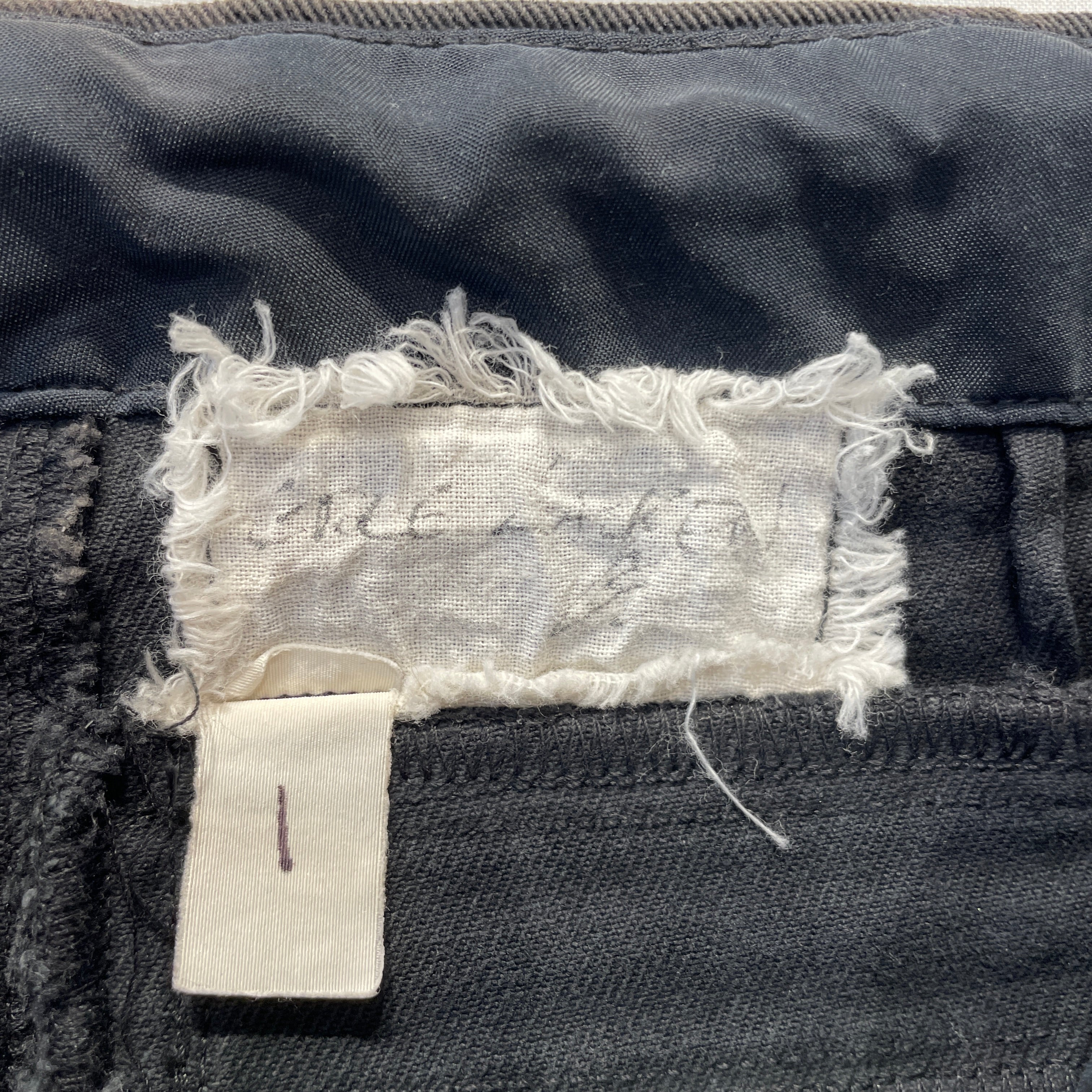 GREG LAUREN/Straight Pants/1/Cotton/BLK/DRAWSTRING PANT view 3
