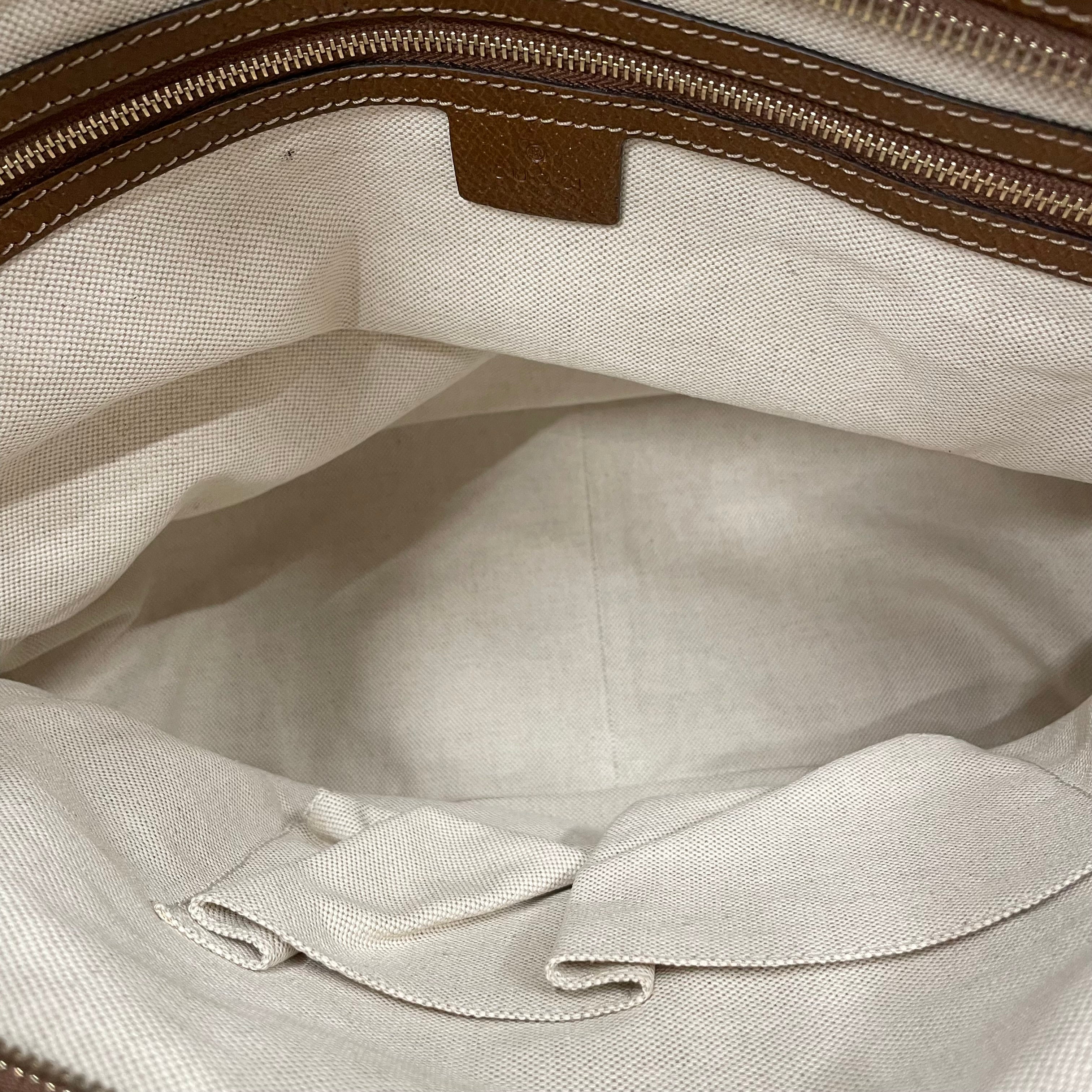 GUCCI/Tote Bag/Leather/BRW/MONOGRM CALFSKIN view 3