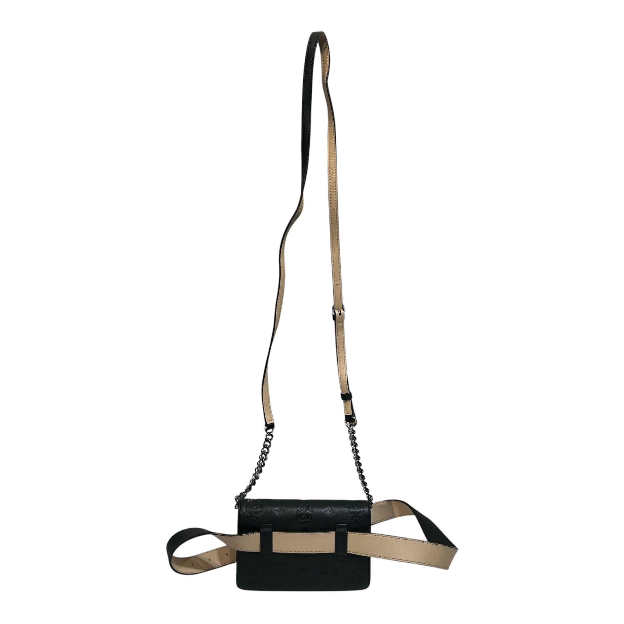 MCM/Cross Body Bag/Leather/BLK/MONOGRAM view 2