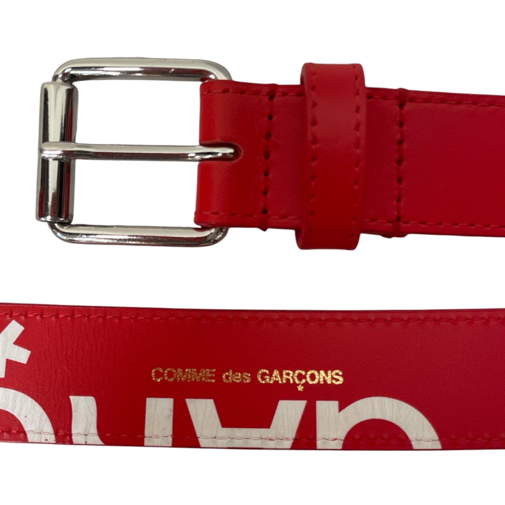 COMME des GARCONS/Belt/Leather/RED/M's/CDG LOGO BELT view 4