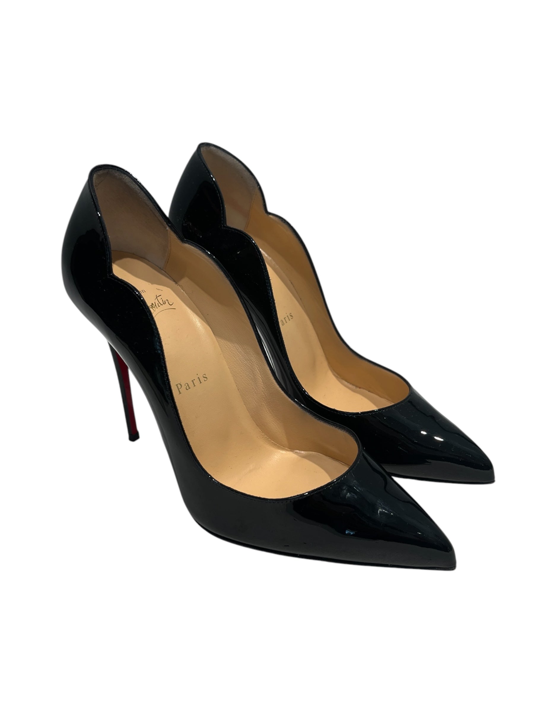 Christian Louboutin/Heels/US 8/Leather/BLK/KATE MOSS HEEL view 1