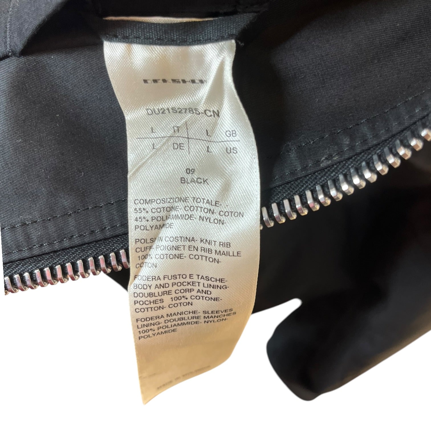 RICK OWENS DRKSHDW/Jacket/L/BLK/asymmetric zip view 4