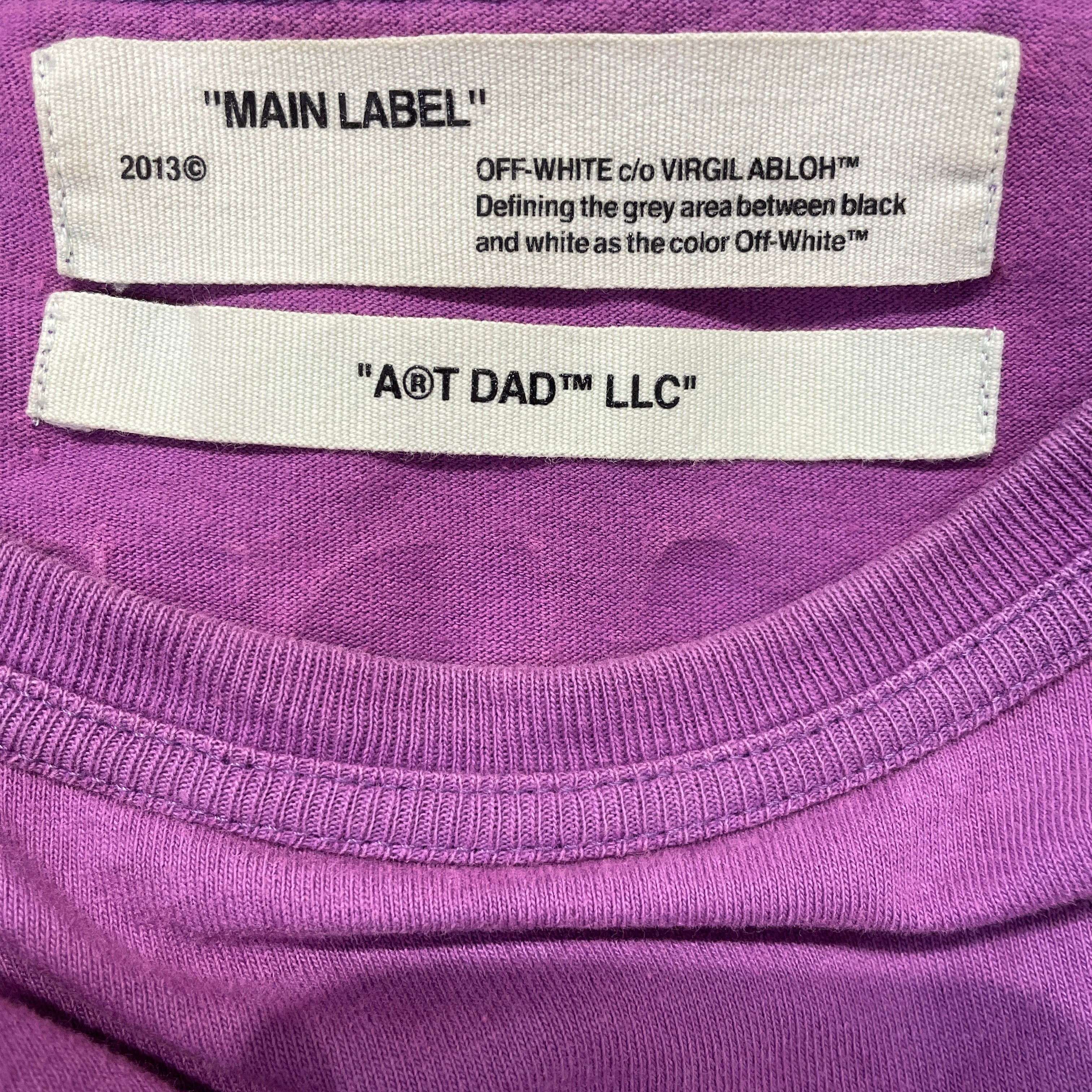 OFF-WHITE/T-Shirt/S/Cotton/PPL/Graphic/Art Dad LLC Tee view 3