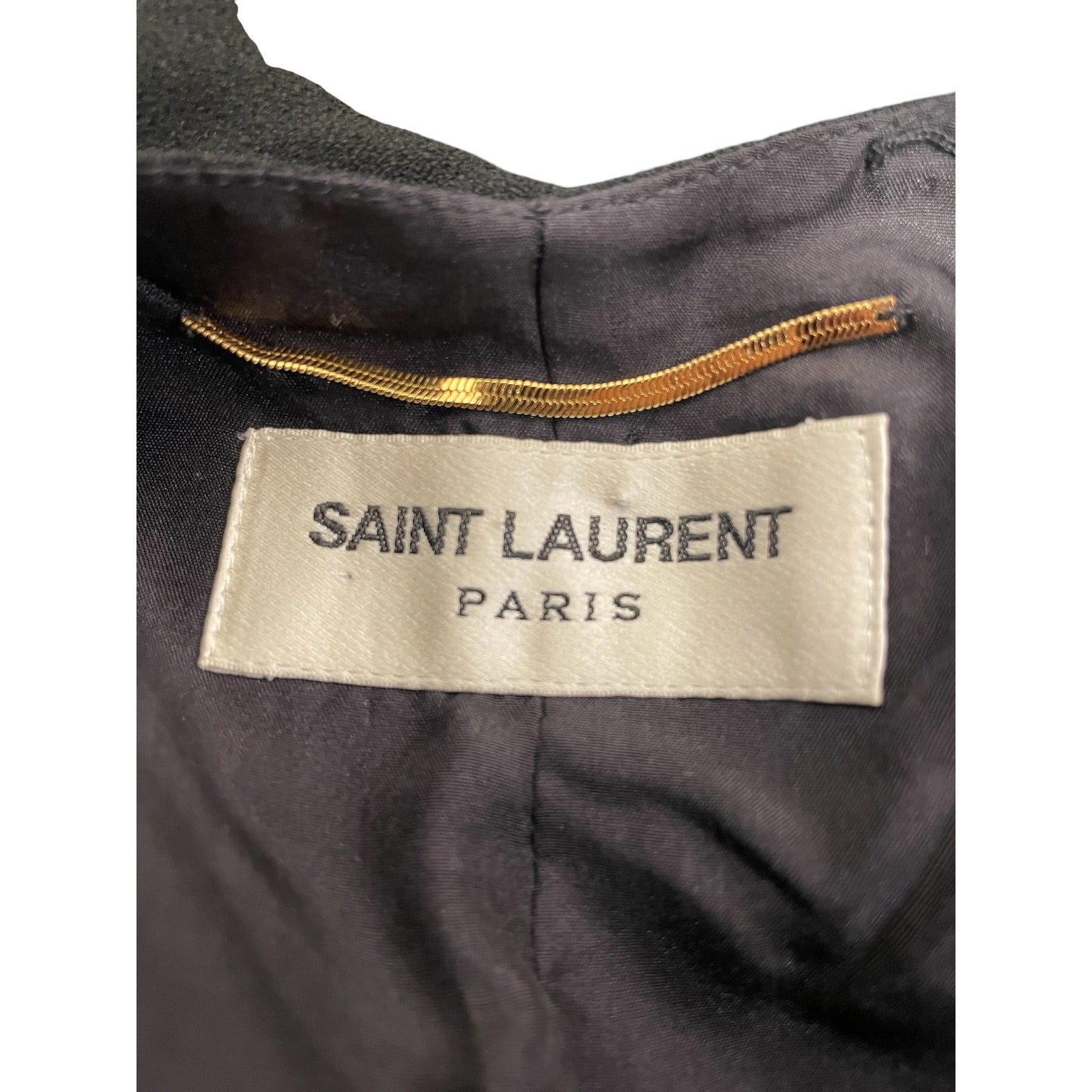 SAINT LAURENT/LS Dress/34/Silk/BLK/ view 3