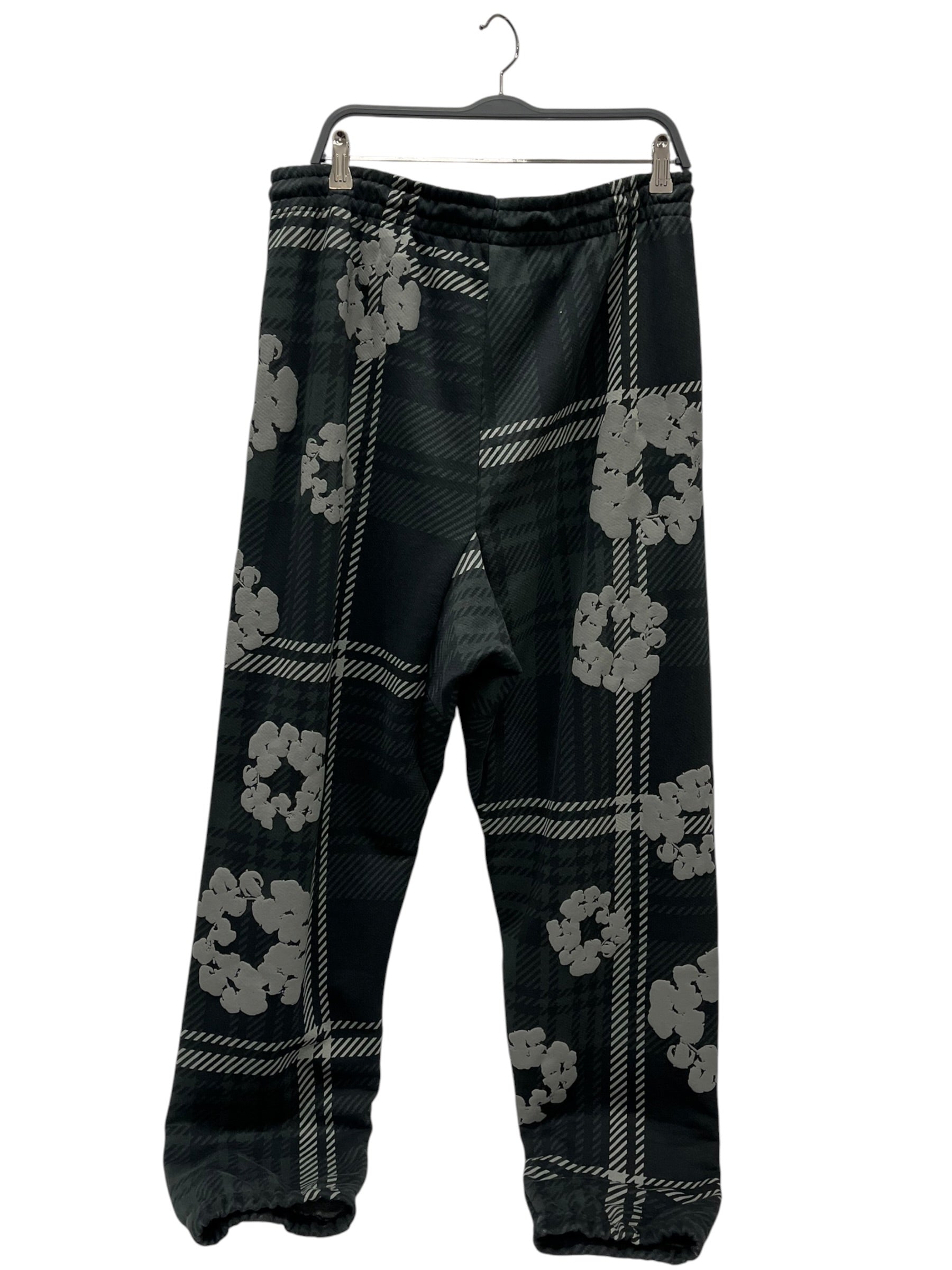 DENIM TEARS/Pants/XL/Cotton/BLK/Plaid/PLAID COTTON WREATH SWEATS view 2