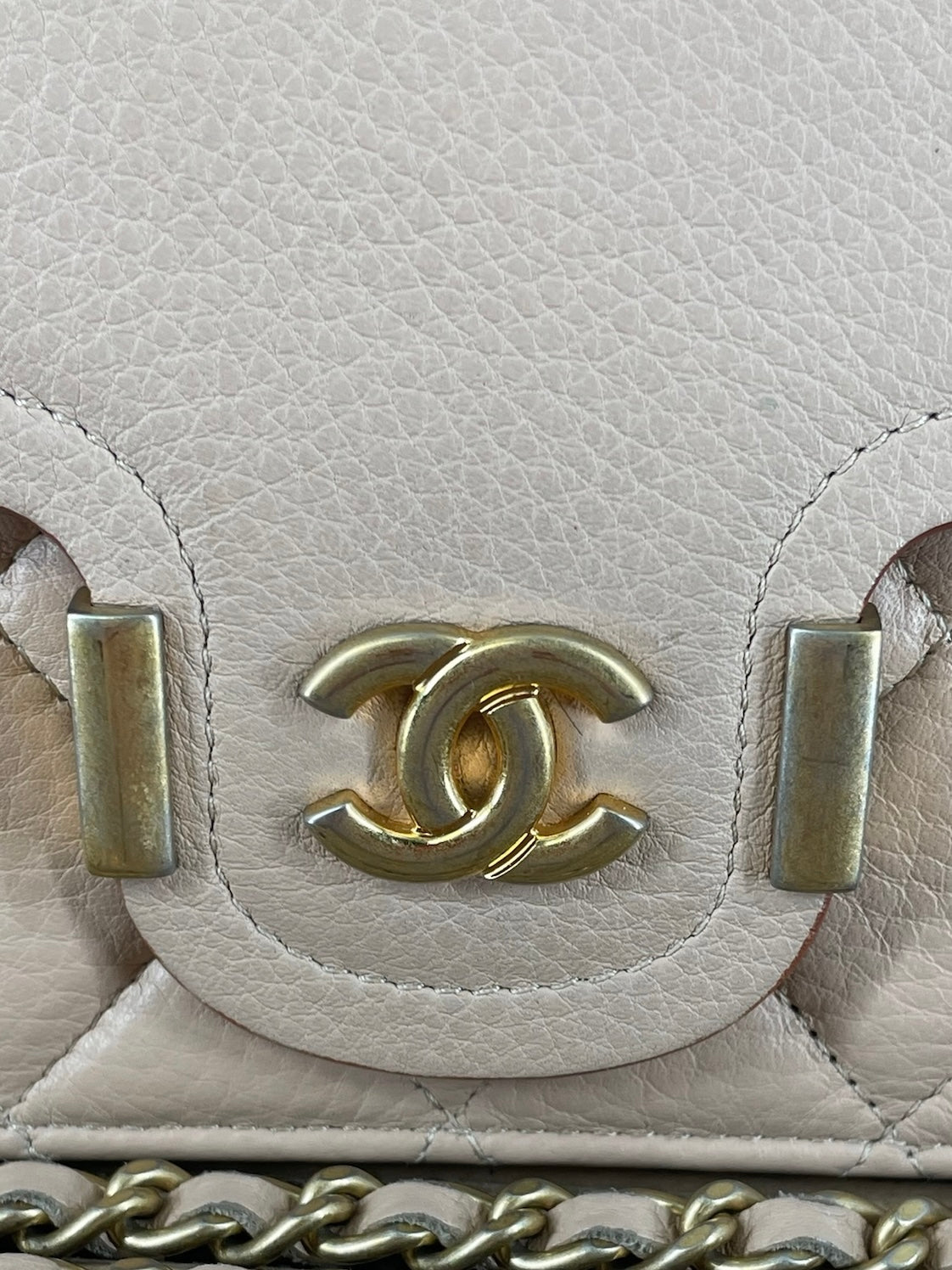 CHANEL/Cross Body Bag/BEG/25074080 Beige Gld Hrdwre view 4