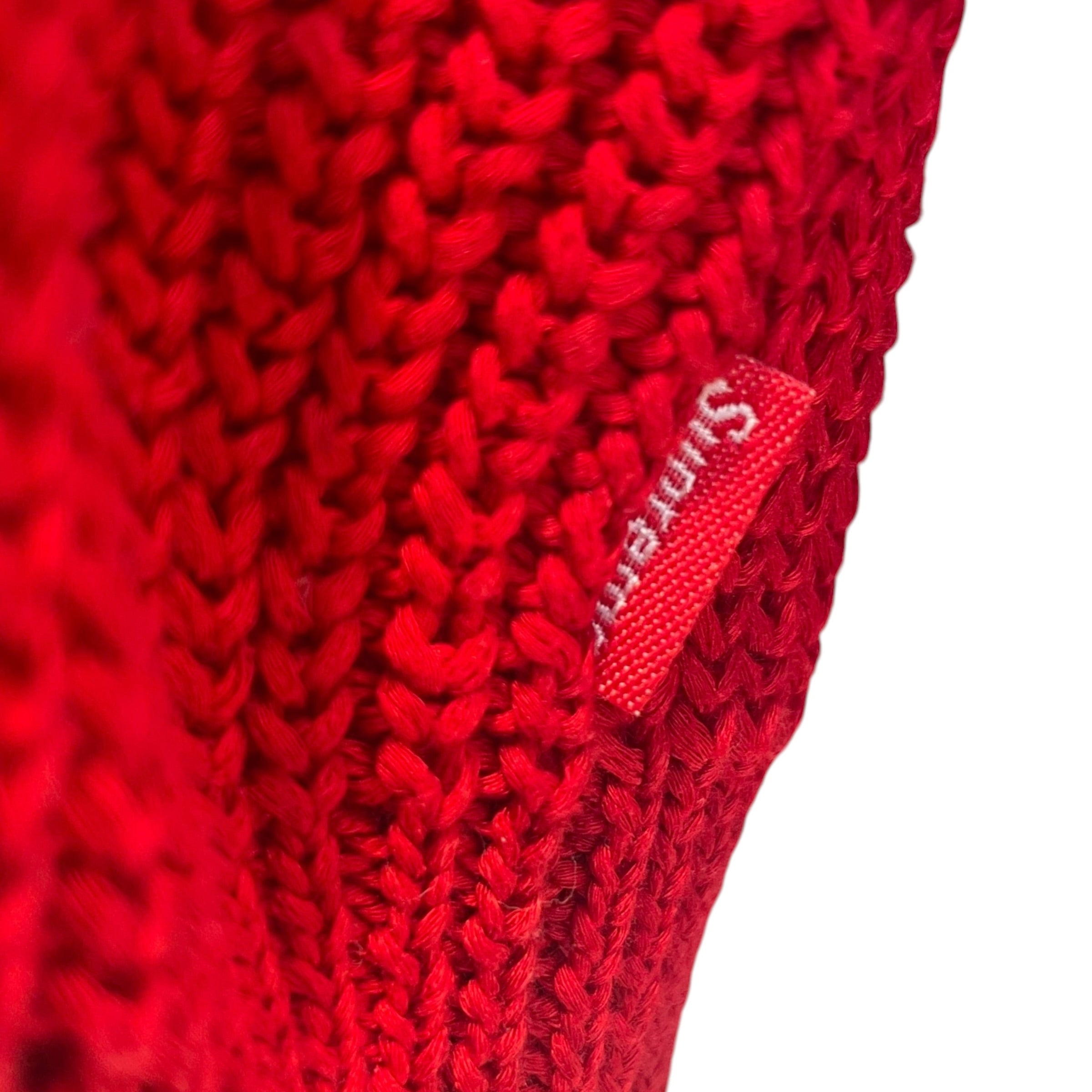 Supreme/COMME des GARCONS SHIRT/Sweater/M/Cotton/RED/BOTH BRANDS ON FRONT IN BLK view 3