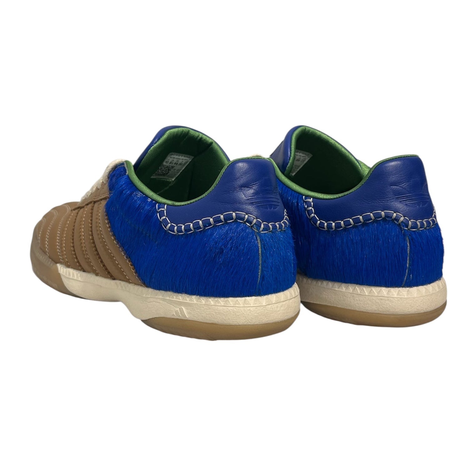 adidas/WALES BONNER/Low-Sneakers/US 10/Fur/BEG/BLUE FUR ON BACK GREEN IN view 2