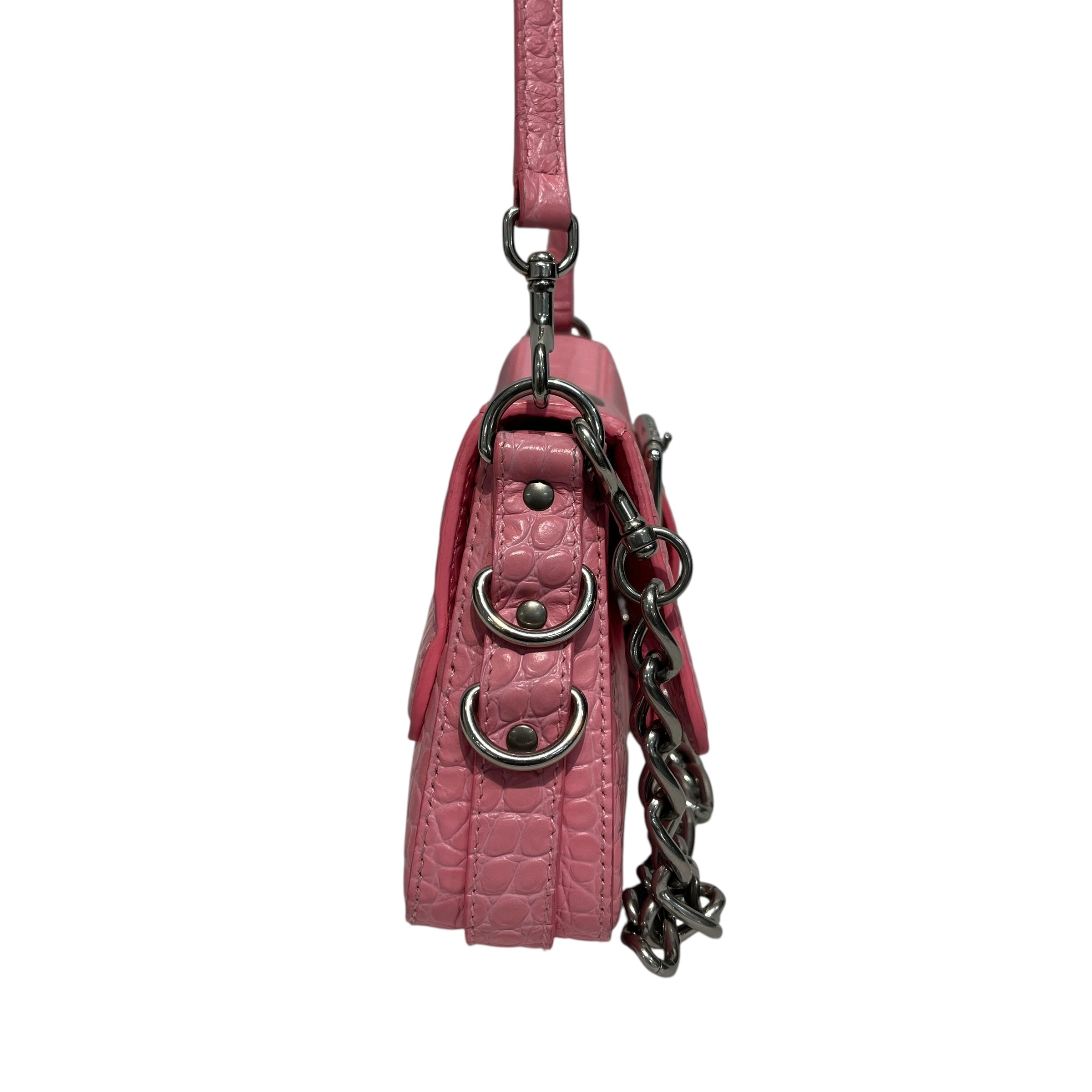 BALENCIAGA/Hand Bag/Leather/PNK/Lindsay Crocodile view 4