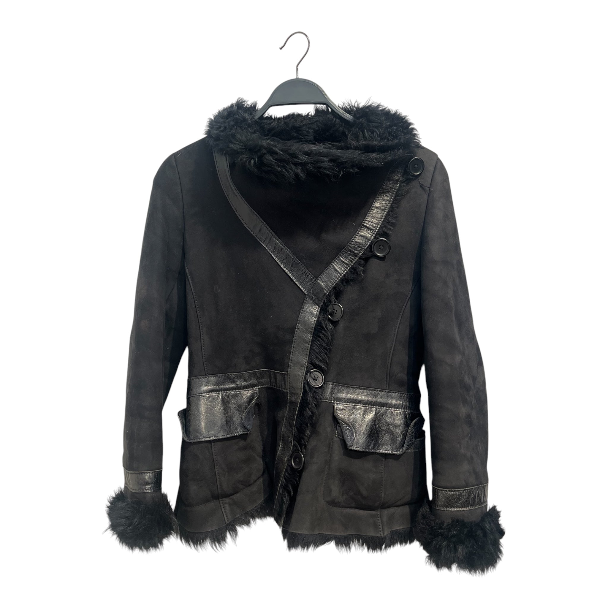 KARL DONOGHUE/Jacket/2/Lambskin/BLK/fur linesd lamskin view 1