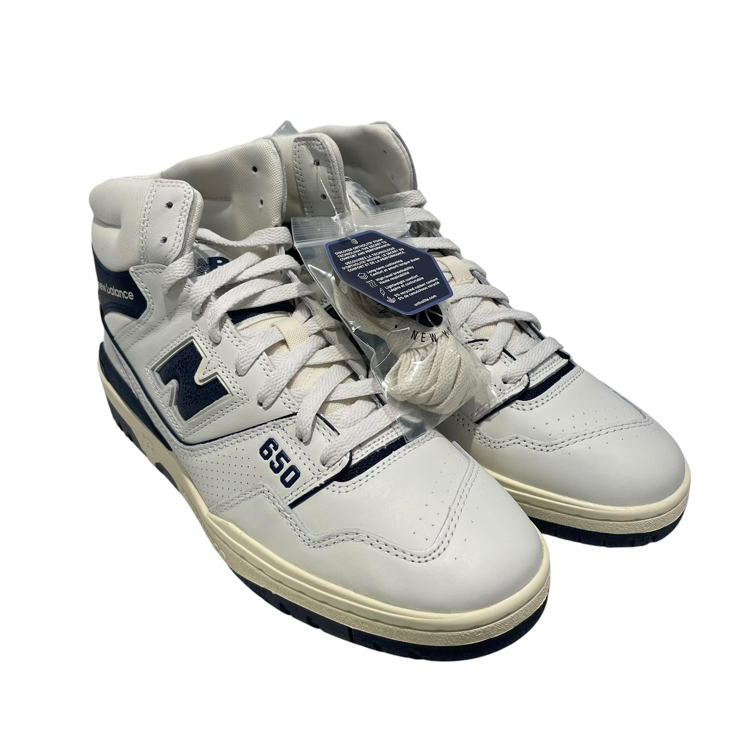 AIME LEON DORE/NEW BALANCE/Hi-Sneakers/wht&navy