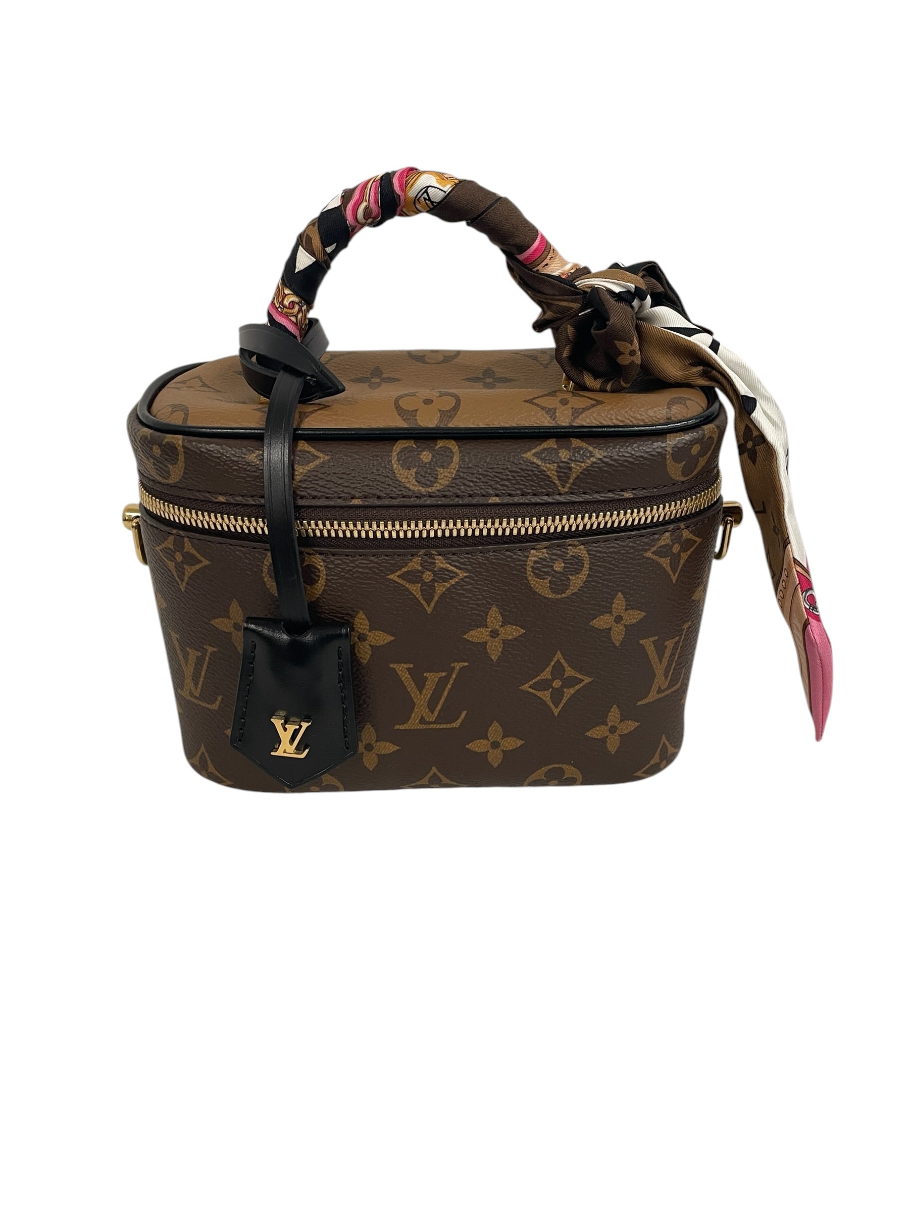 LOUIS VUITTON/Bag/Monogram/Leather/BRW/LV VANITY PM BAG W BANDANA view 1