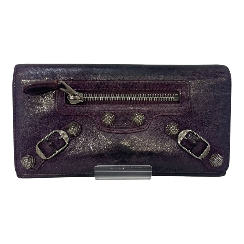BALENCIAGA/Long Wallet/Leather/PPL/Silver Hardware