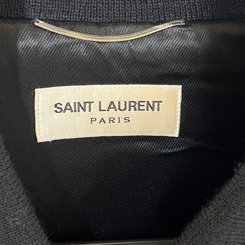 SAINT LAURENT/Jacket/50/Wool/BLK/ZIP SEAMED