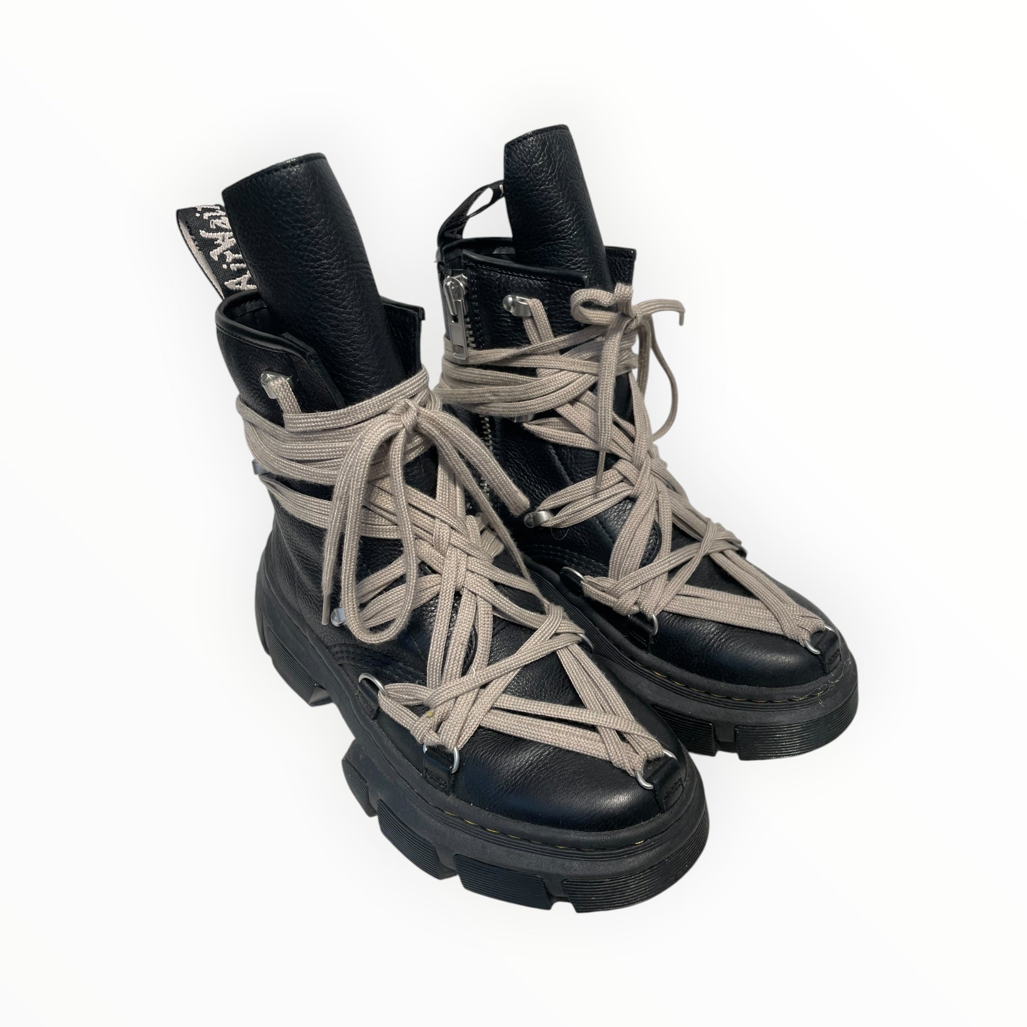 Dr.Martens/Rick Owens/Boots/US 8.5/Leather/BLK/1460 DMXL MEGALACE view 1