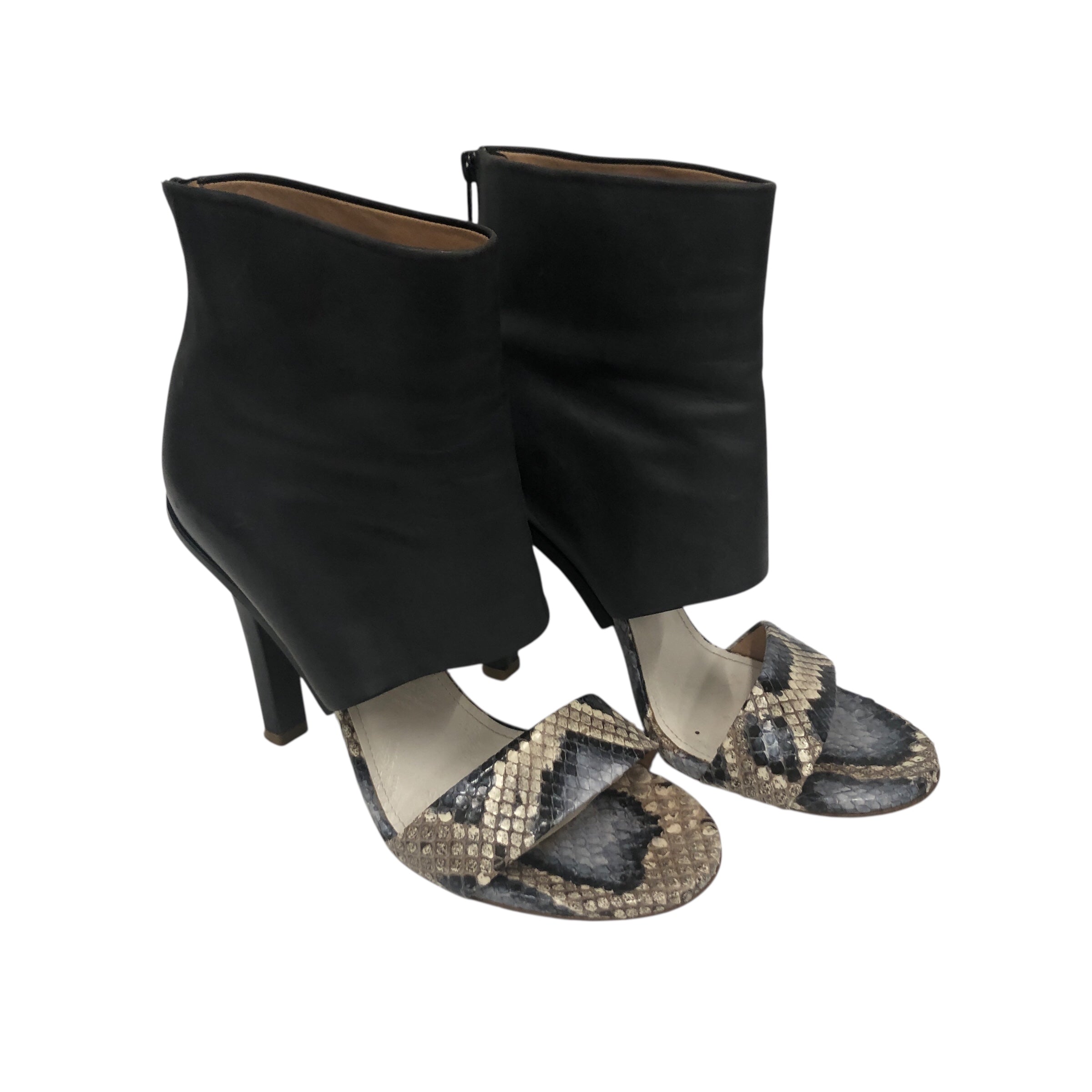 Maison Margiela/Heels/US 9/Animal Pattern/Leather/GRY/Gray Upper/Snakeskin Toe view 1