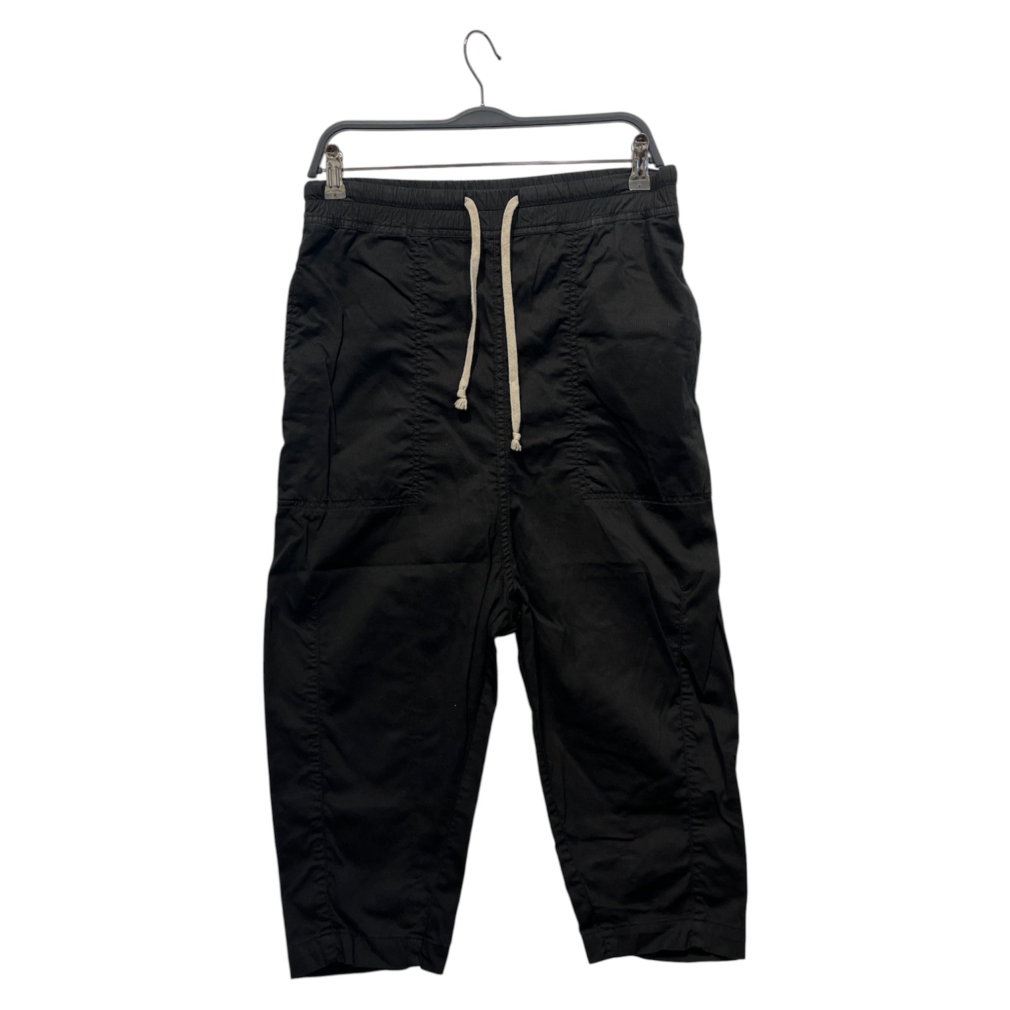 RICK OWENS DRKSHDW/Cropped Pants/S/Cotton/BLK/Joggers/Cropped SS22 Pants view 1