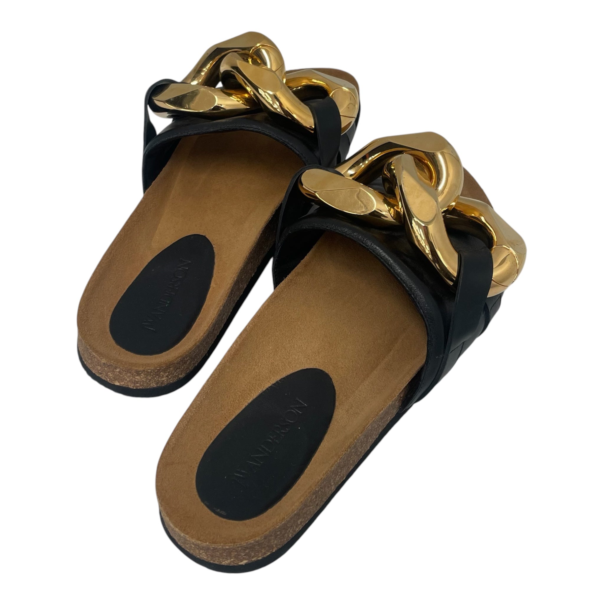 JW ANDERSON(J.W.ANDERSON)/Sandals/EU 41/BLK/GOLD CHAIN SLIDES view 2