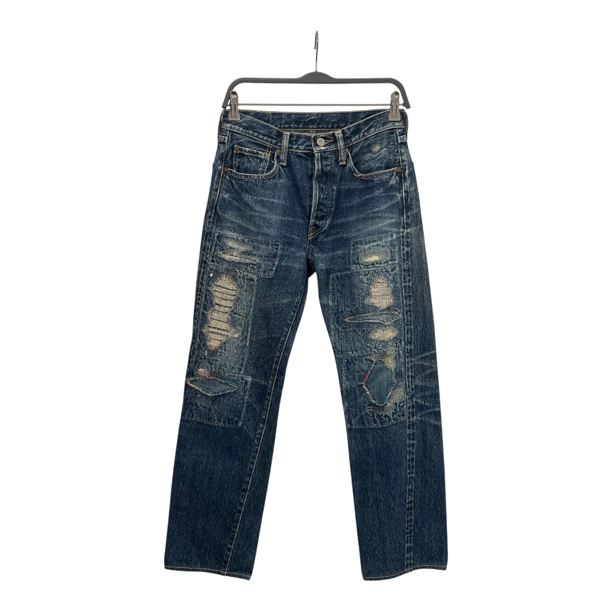KAPITAL/Straight Pants/30/Denim/IDG/BOROSTITCHINGGRNRDBLU view 1