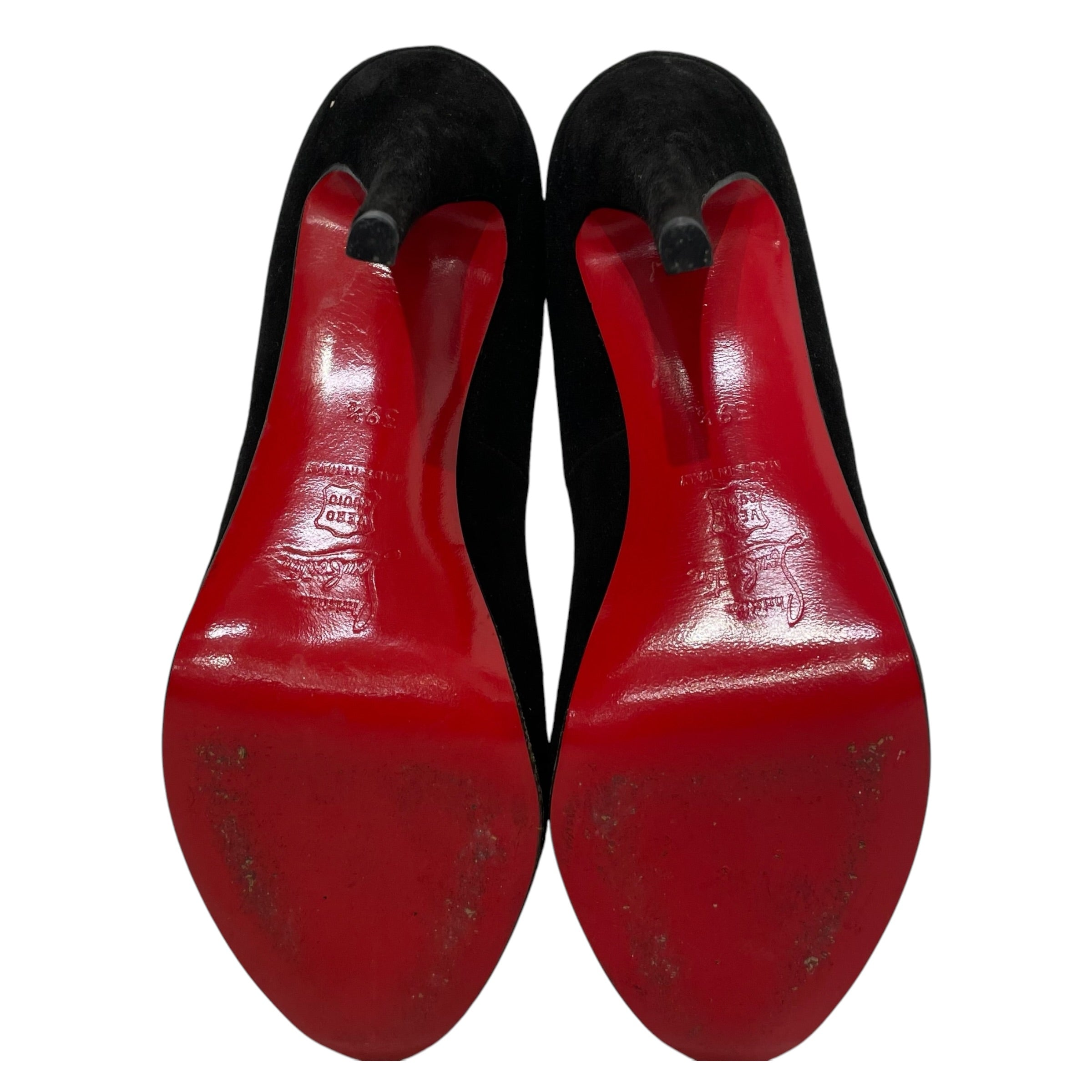 Christian Louboutin/Heels/US 8/Suede/BLK/CHRISTIAN LOUBOUTIN SUEDE HEEL view 6