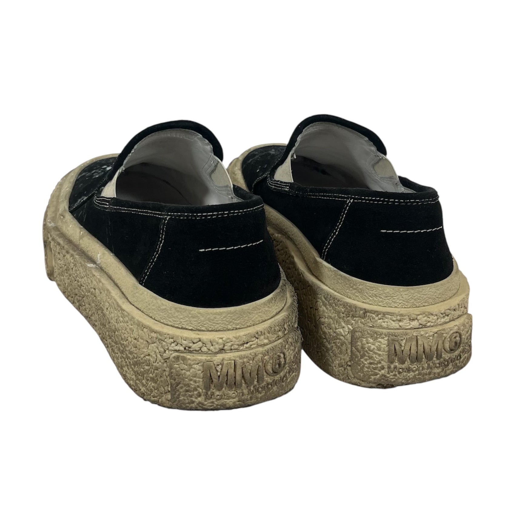 MM6/Low-Sneakers/EU 44/BLK/paint splatter slip on view 2