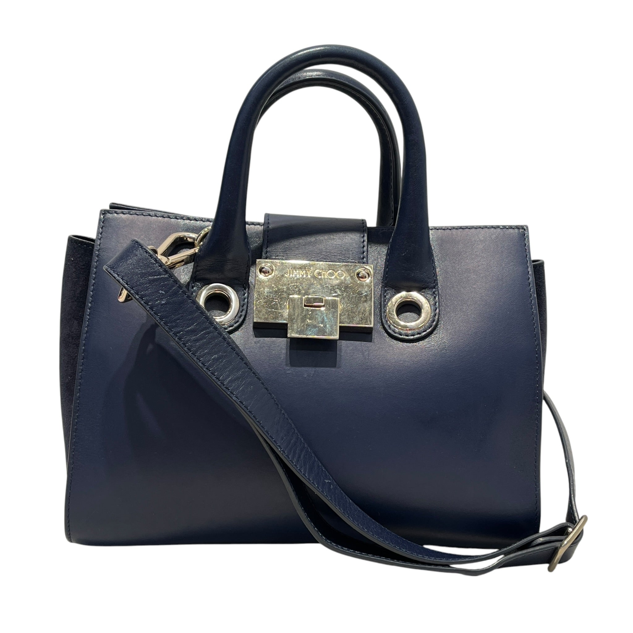 JIMMY CHOO/Cross Body Bag/Leather/BLU/MINI RILEY view 1