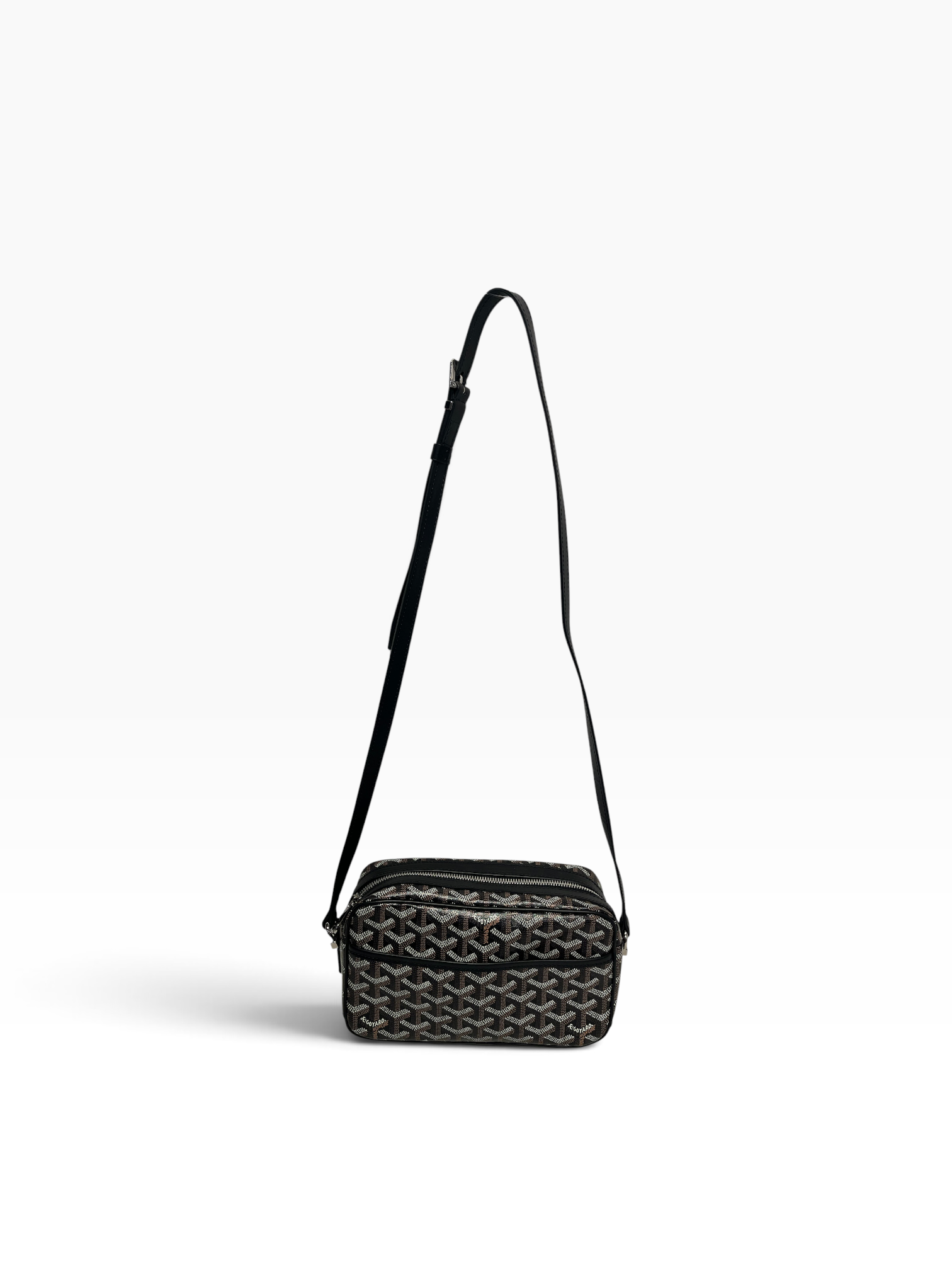 GOYARD/Cross Body Bag/All Over Print/Leather/BLK/Cap-Vert Crossbody bag view 3