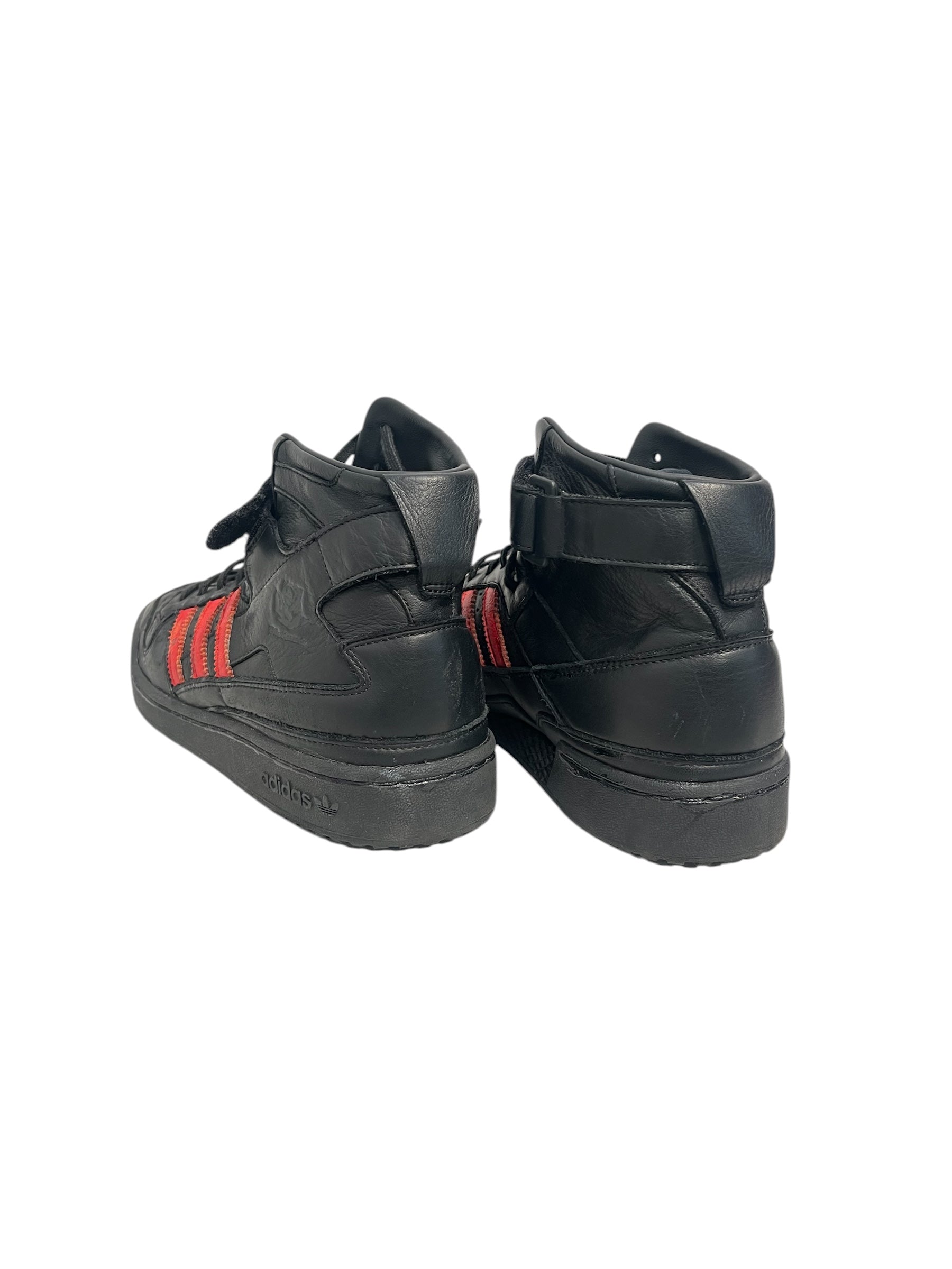 WILLY CHAVARRIA/adidas/Hi-Sneakers/US 9/Leather/BLK/WILLY COLLAB FORUM HI view 2