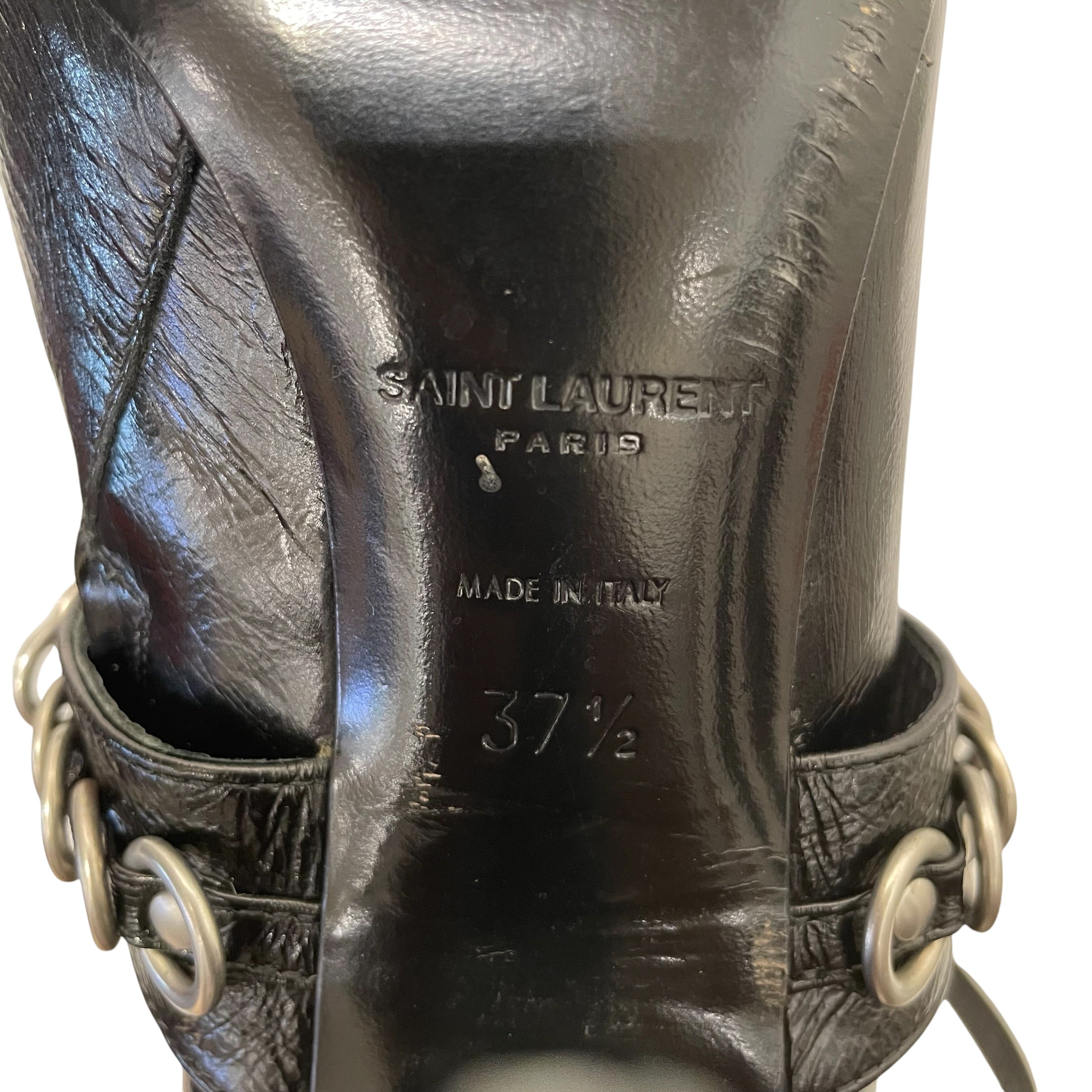 SAINT LAURENT/Boots/EU 37.5/BLK/Harness Boots view 5