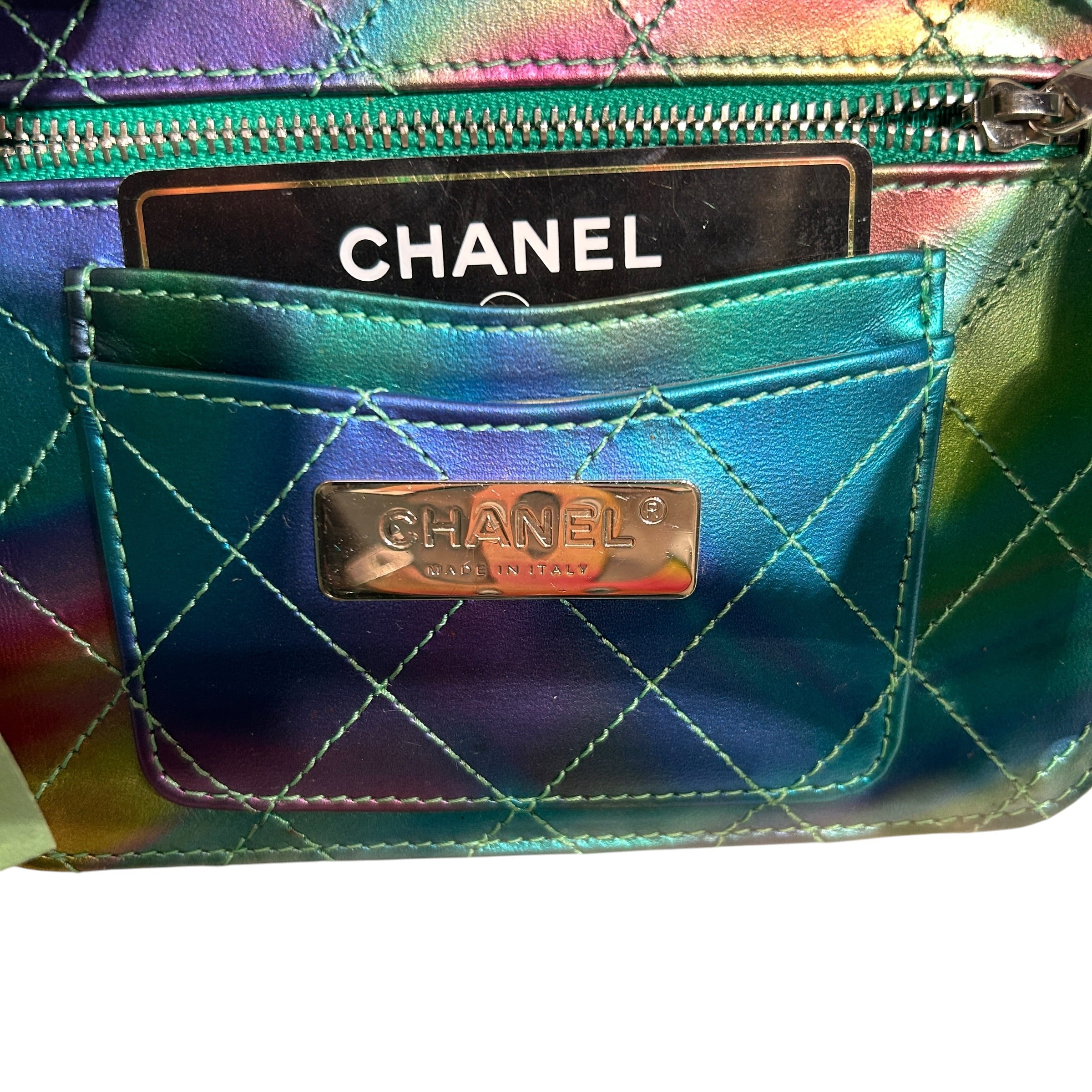 CHANEL/Cross Body Bag/Iridescent/Leather/MLT/PVC Filigree Vanity Case view 6