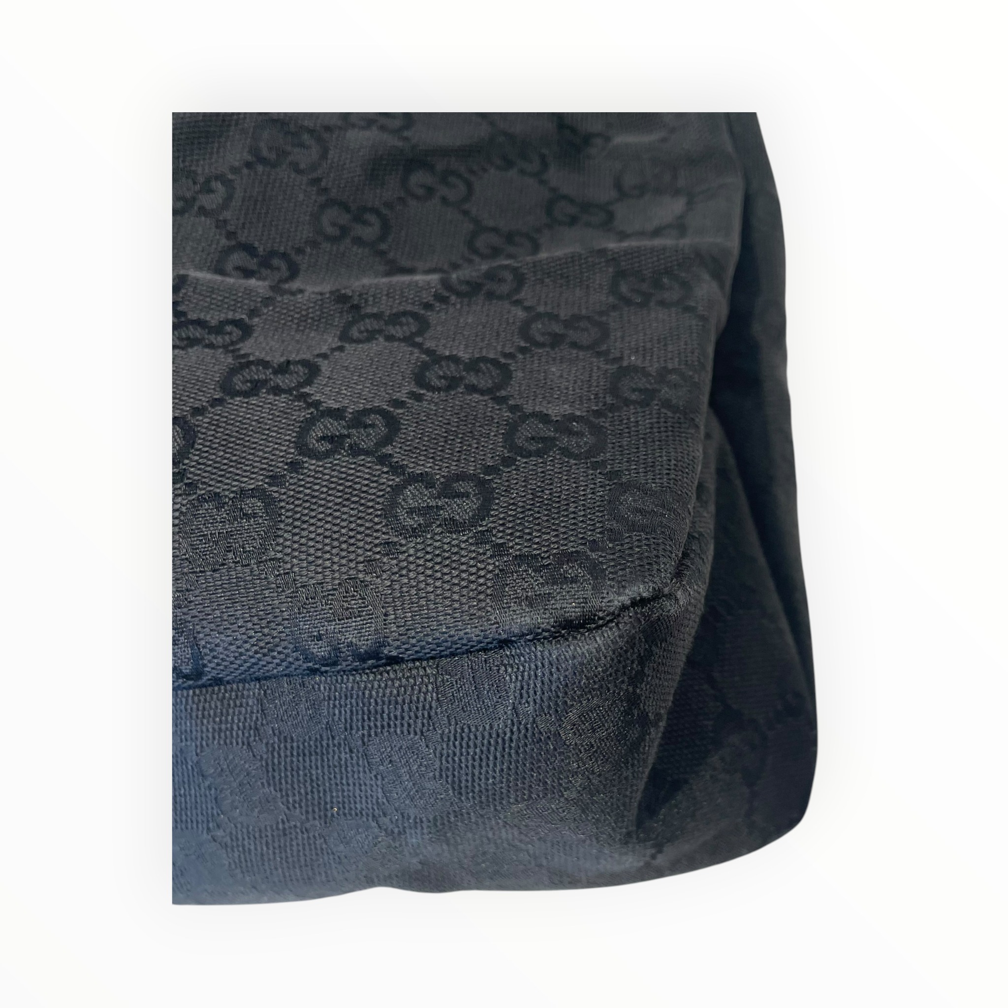 GUCCI/Hand Bag/Monogram/Nylon/BLK/Horsebit GG Canvas Hobo view 7
