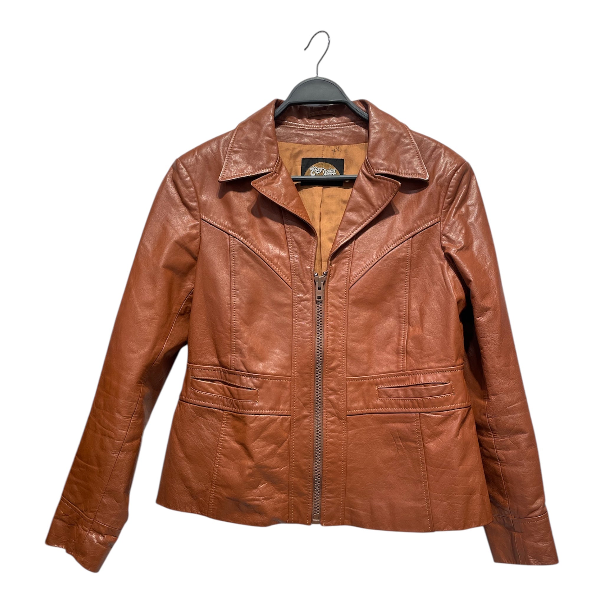 easy going/Leather Jkt/M/Leather/CML/rn# 8483 view 1