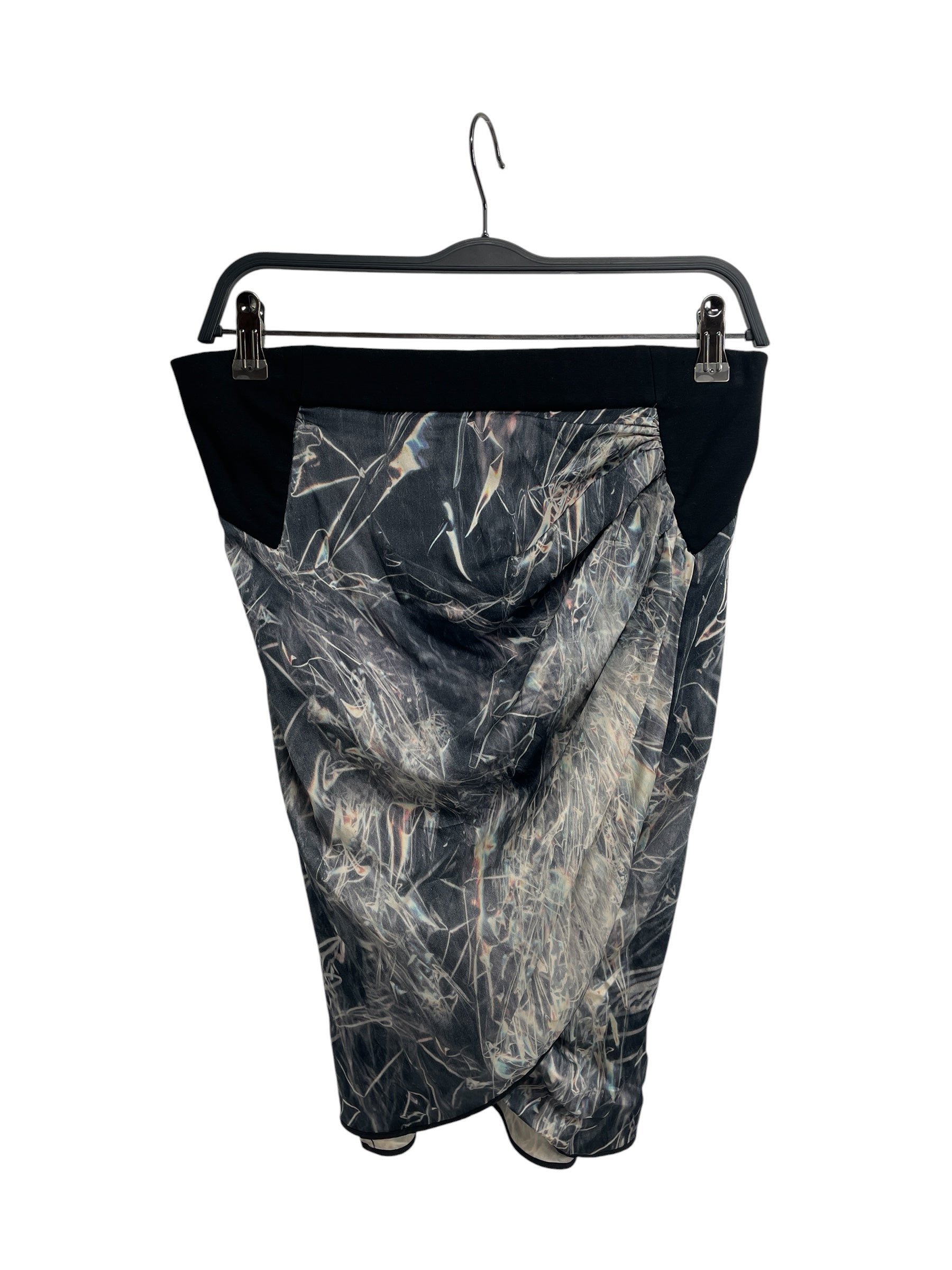 Helmut Lang/Skirt/S/All Over Print/Silk/MLT/WASHED BLK\ STRECTH SILK view 1