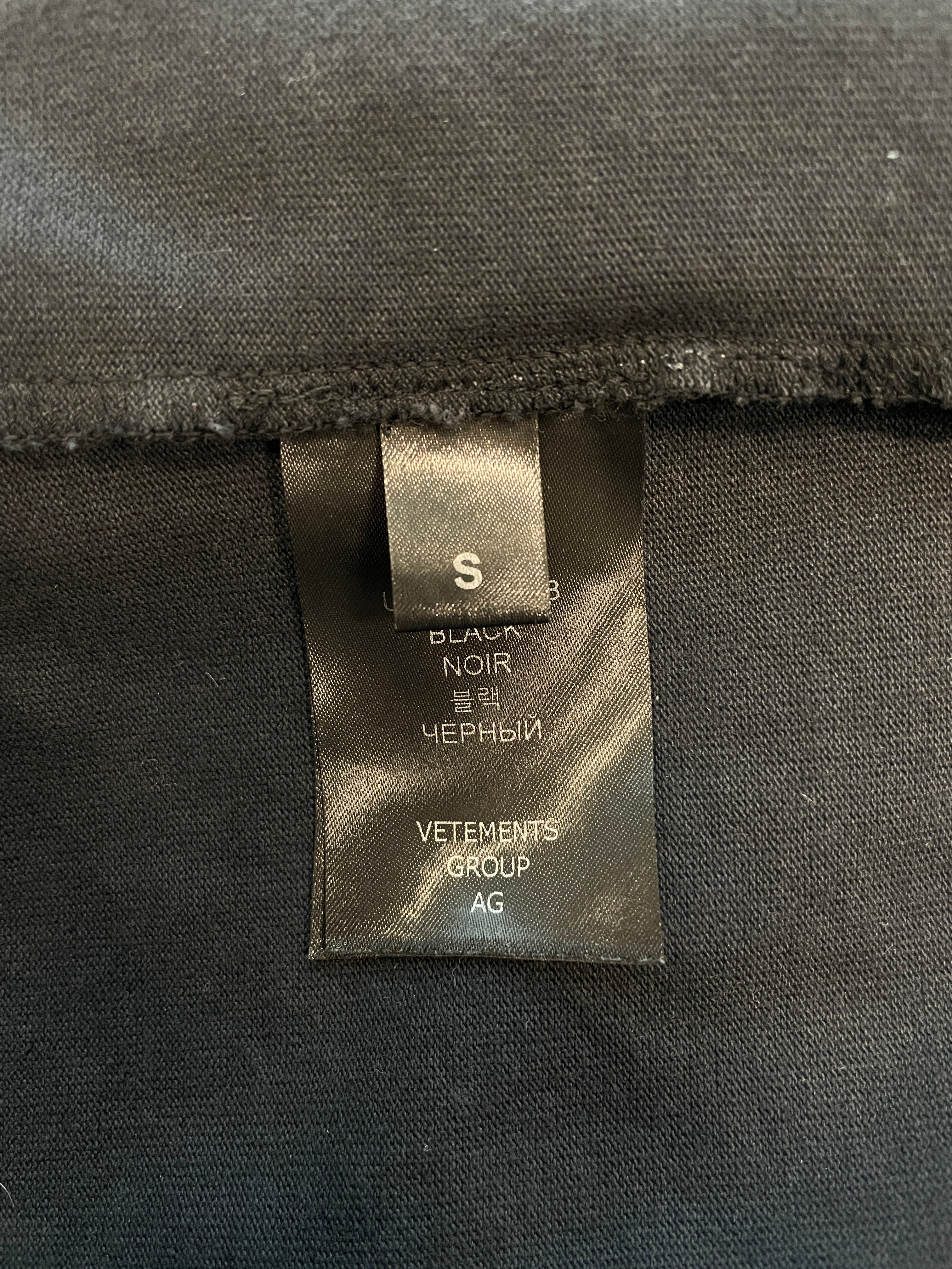 VETEMENTS/T-Shirt/S/Cotton/BLK/VETEMENTS IM QUITTING TEE view 5