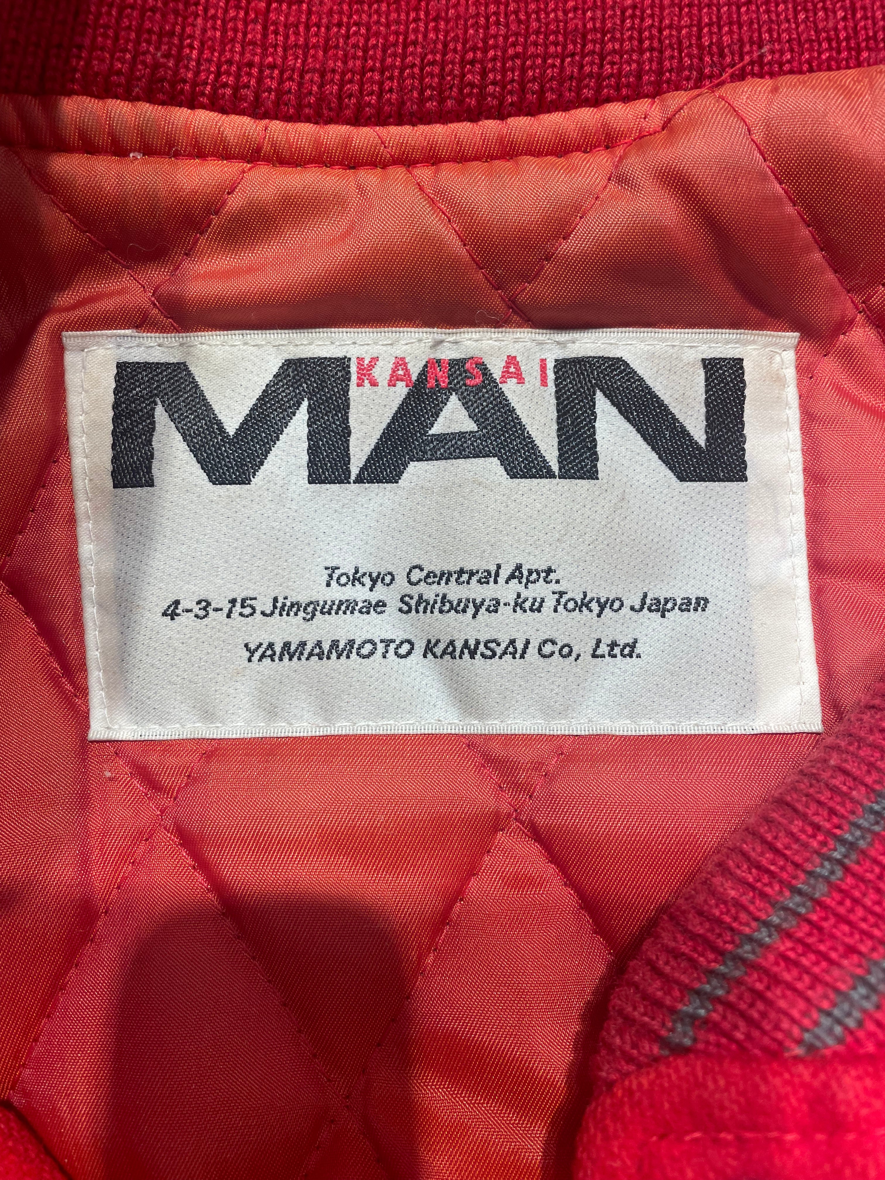 KANSAI YAMAMOTO/Jacket/LG/Wool/RED/Kansai Man Gold star backhit view 3