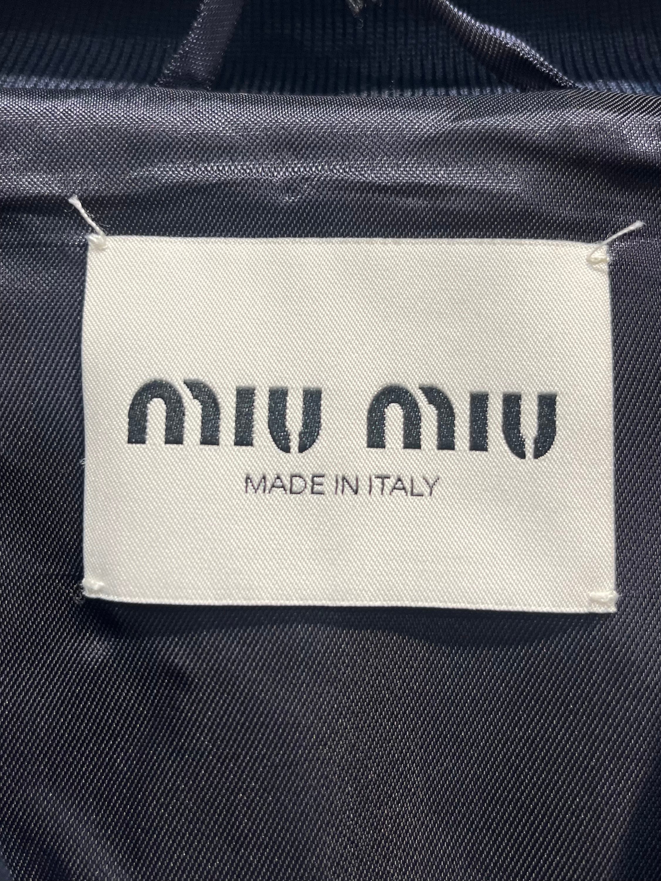 MIU MIU/Track Jkt/XL/Cotton/NVY/NWT LOGO TRACK JACKET view 3