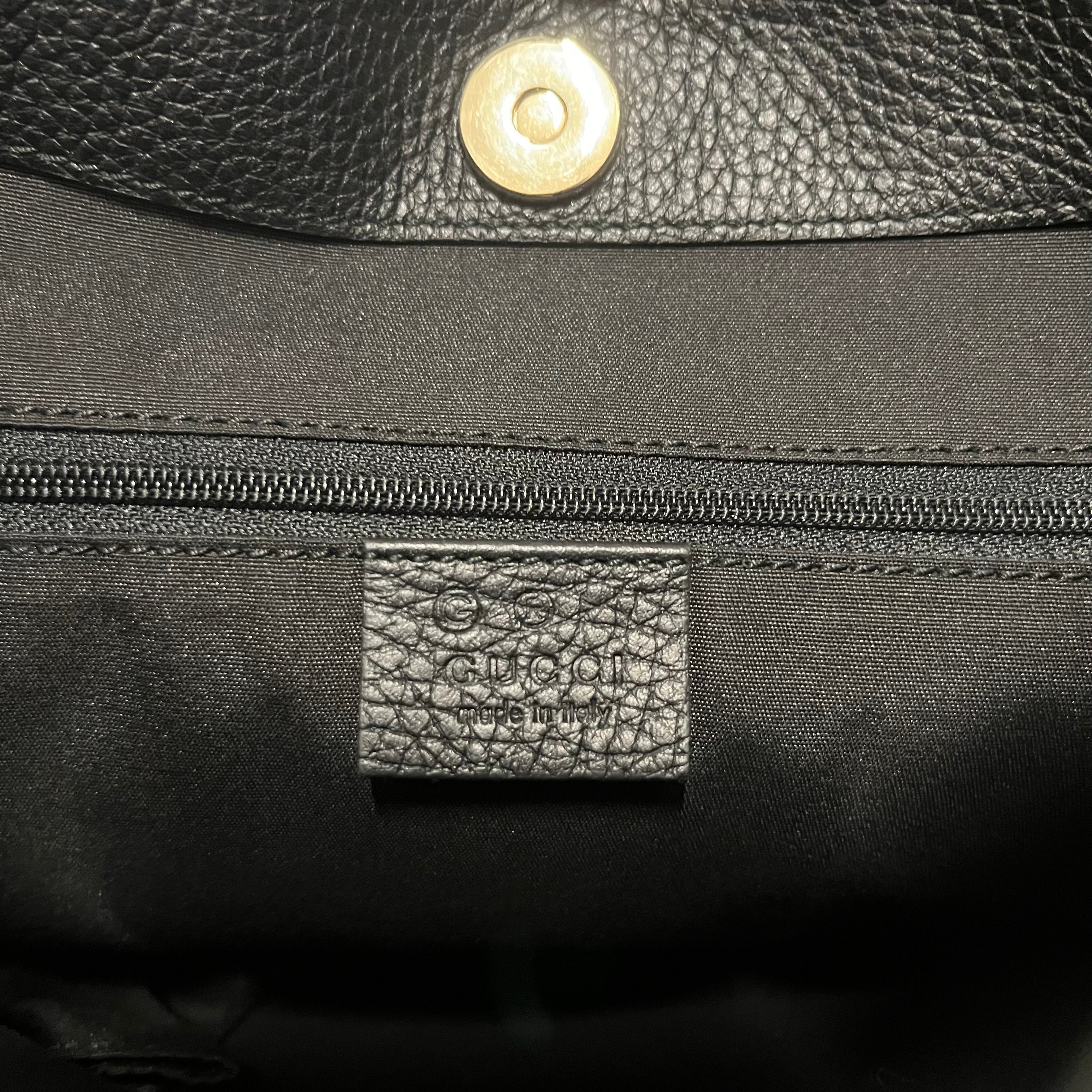 GUCCI/Bag/BLK/patent canvas shoulder bag view 6
