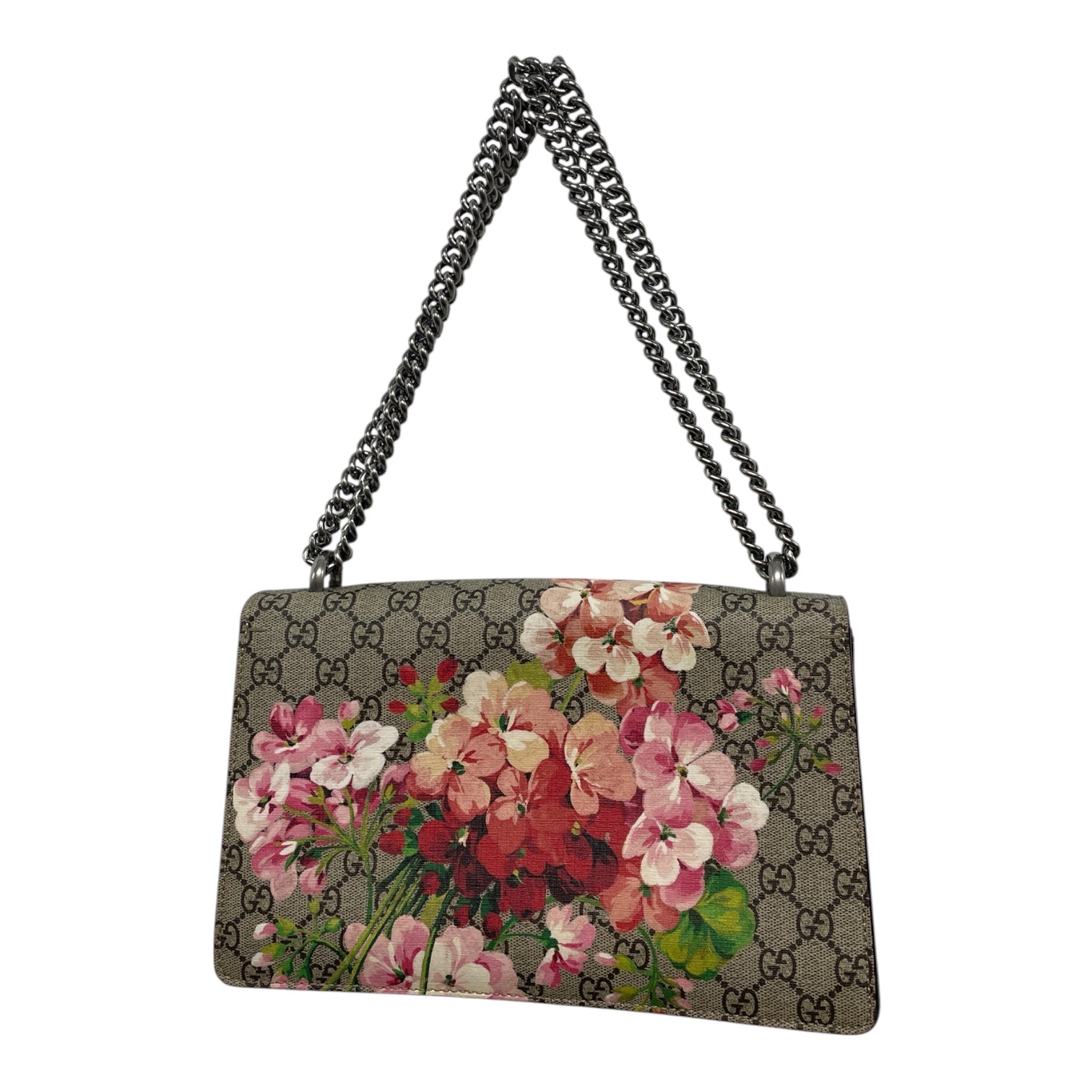 GUCCI/Bag/Monogram/Leather/CML/FLOWER PRINT/PNK SUEDE/SLVWARE view 2