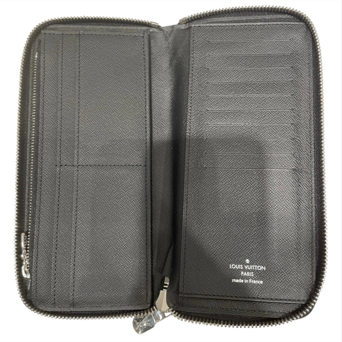 LOUIS VUITTON/Long Wallet/Leather/BLK/L's/coner logo view 5
